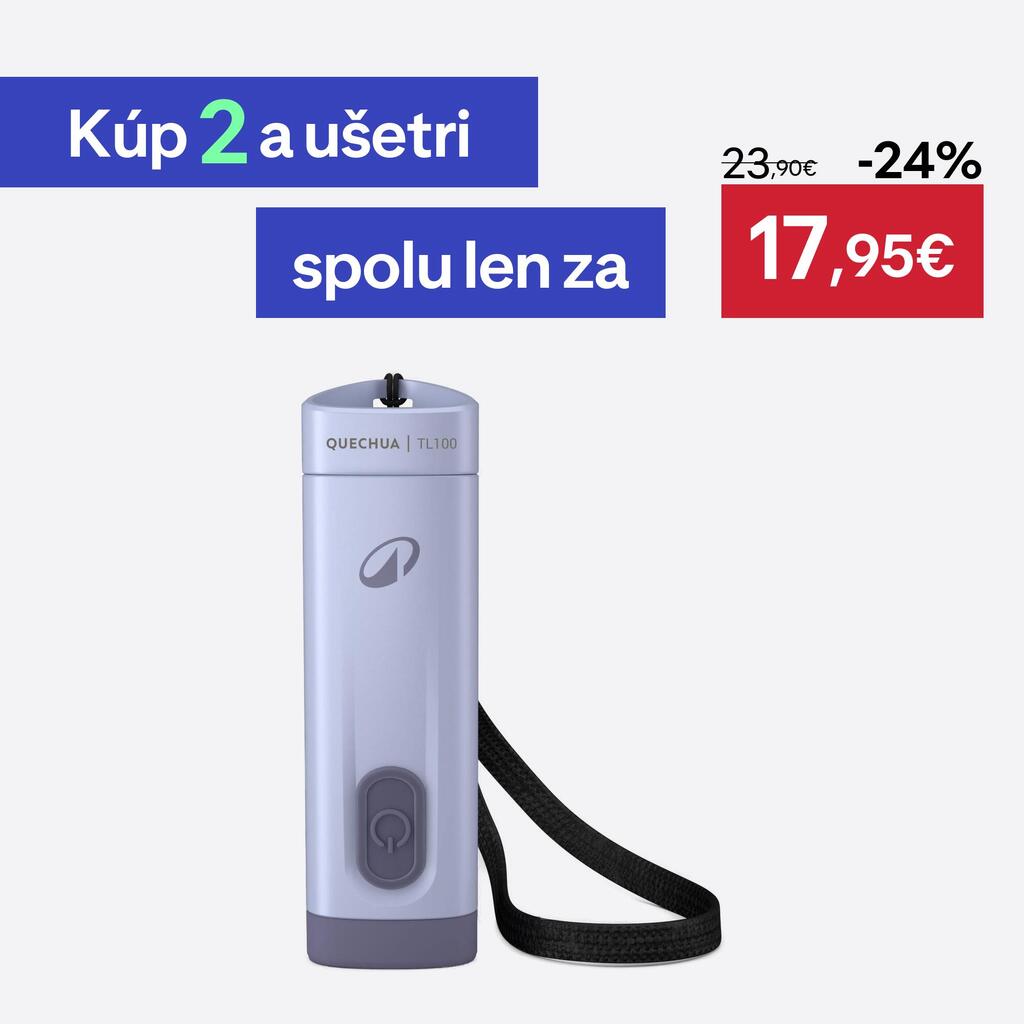 Baterka TL100 na batérie 100 lúmenov fialová