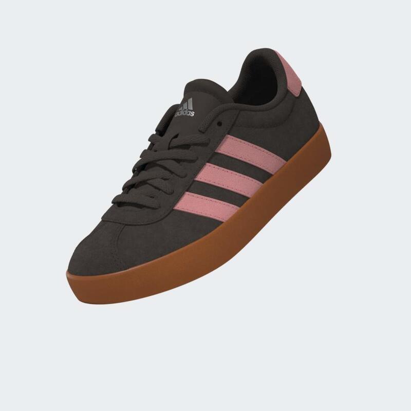 Încălțăminte din piele ADIDAS VL COURT, maro-roz, copii
