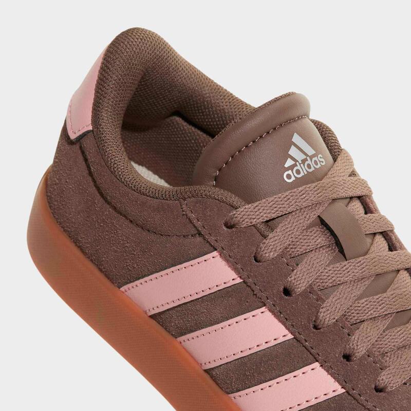 Încălțăminte din piele ADIDAS VL COURT, maro-roz, copii