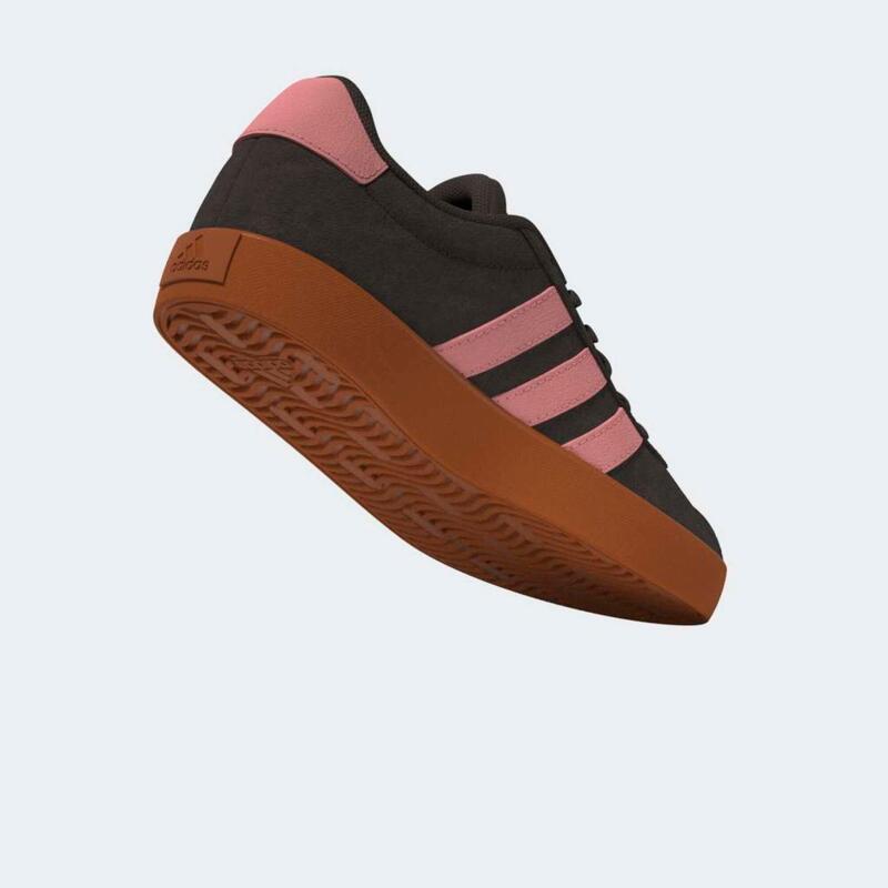 Încălțăminte din piele ADIDAS VL COURT, maro-roz, copii