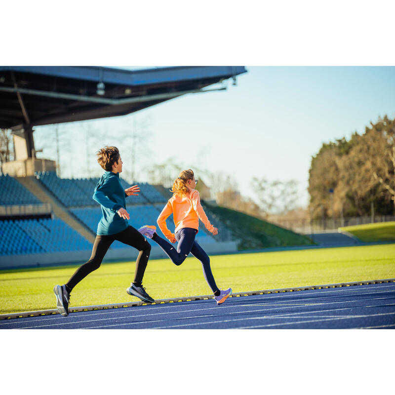 Bluză de alergare Kiprun Run 900 Warm albastru Băieți