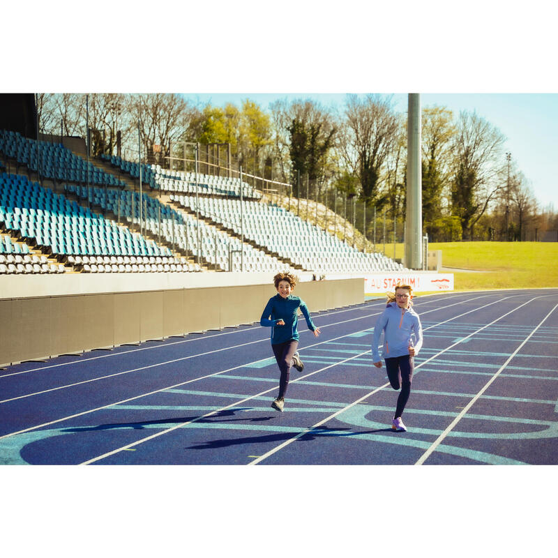 Bluză de alergare Kiprun Run 900 Warm mov fete