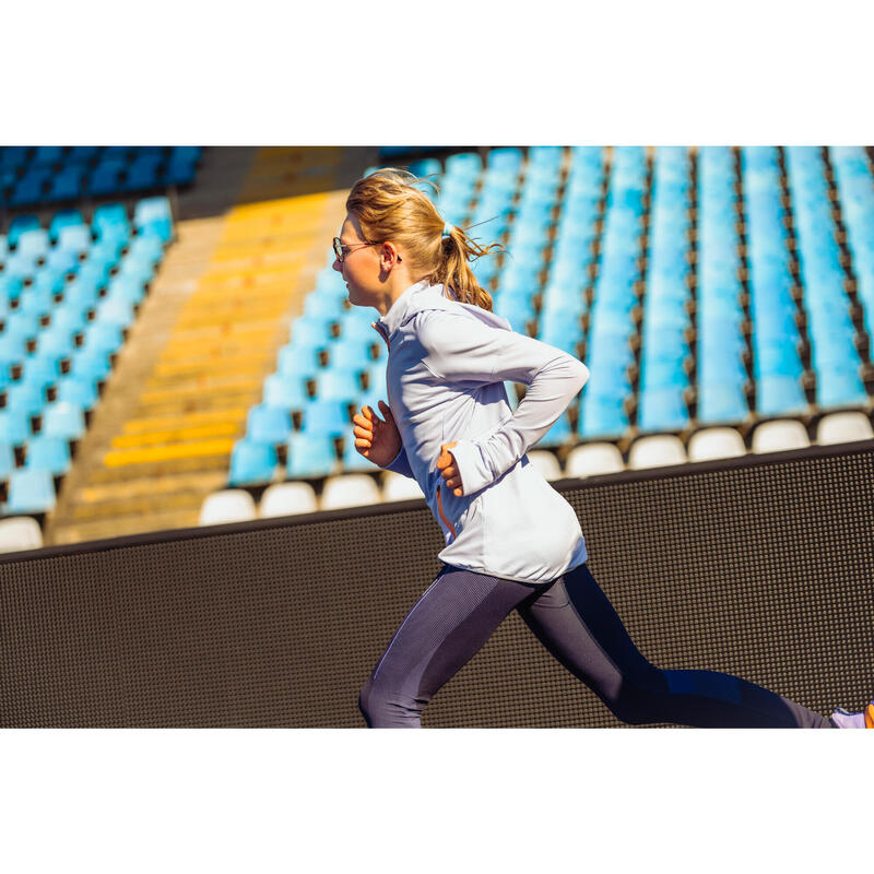Bluză de alergare Kiprun Run 900 Warm mov fete
