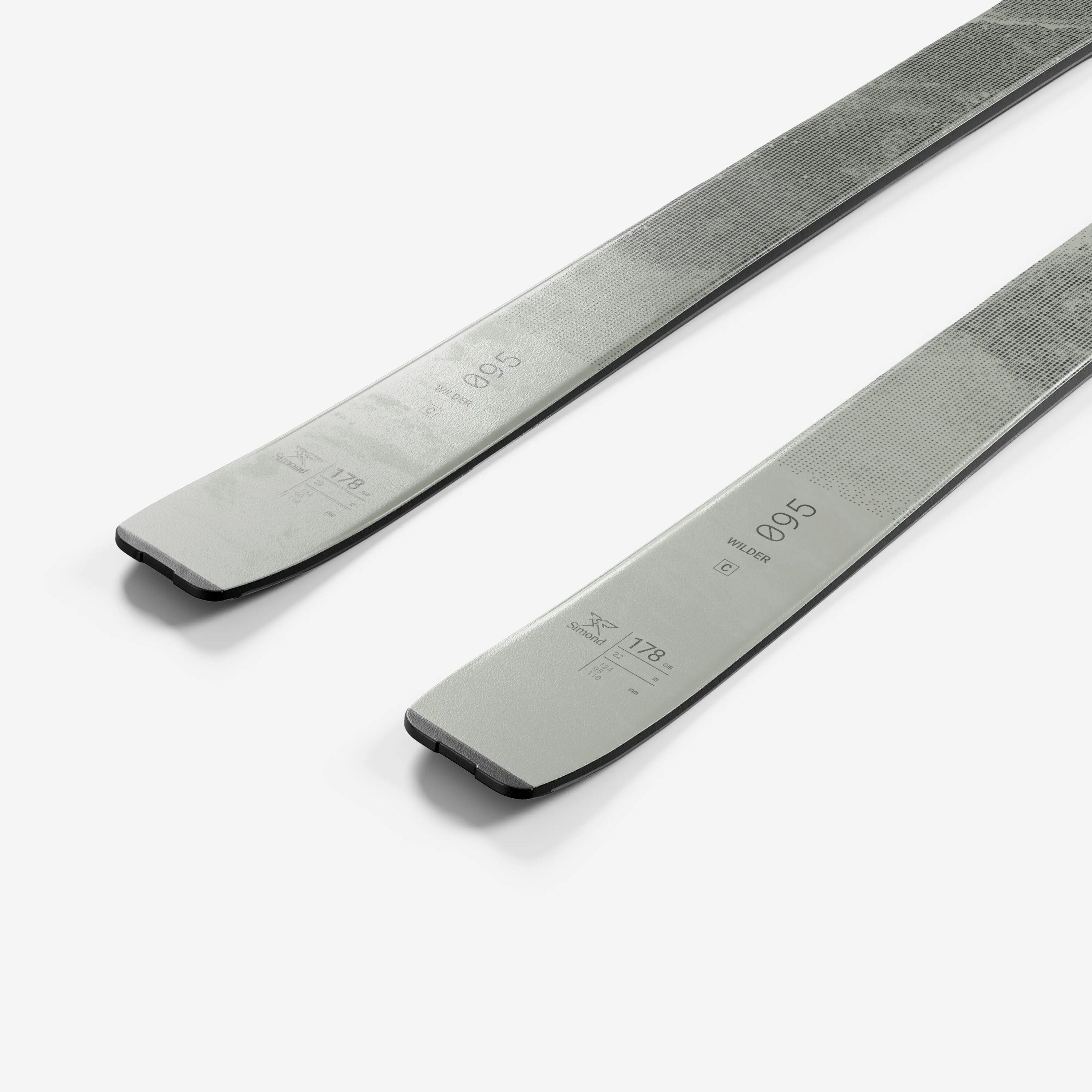 Skis de Caminhada Carbono (sem Pele e sem Fixação), WILDER 95 5/10