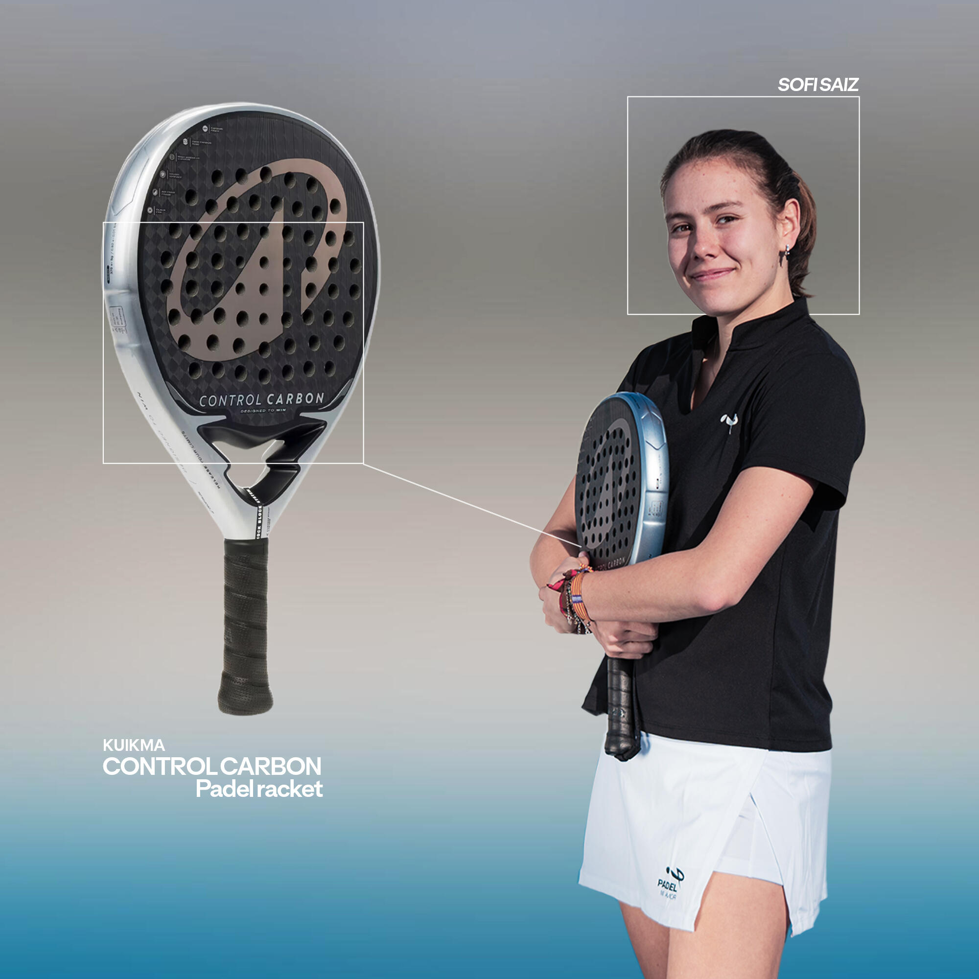 Pala de pádel Kuikma Control Carbon 2/14