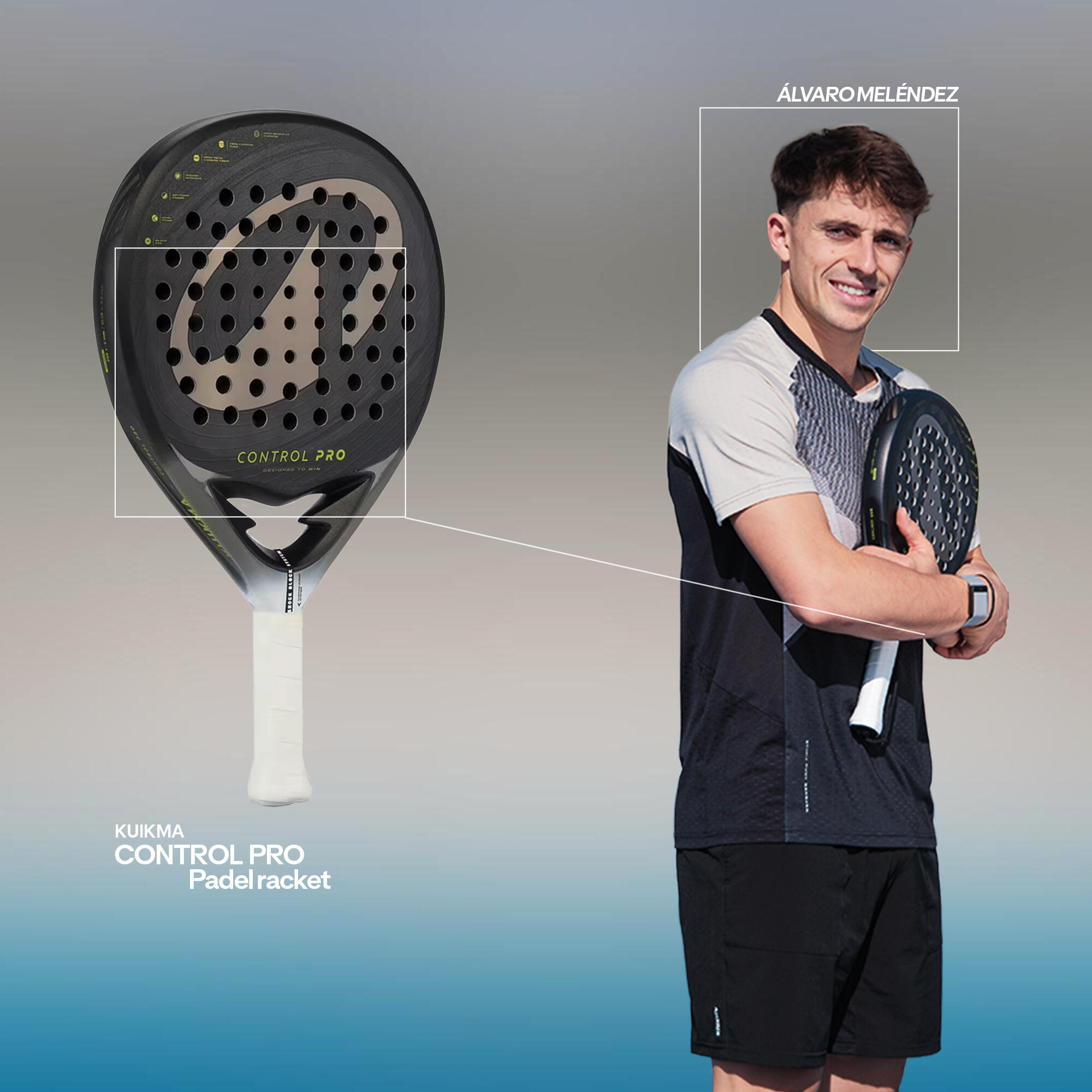 Pala de pádel adulto Kuikma Control Pro 2/25