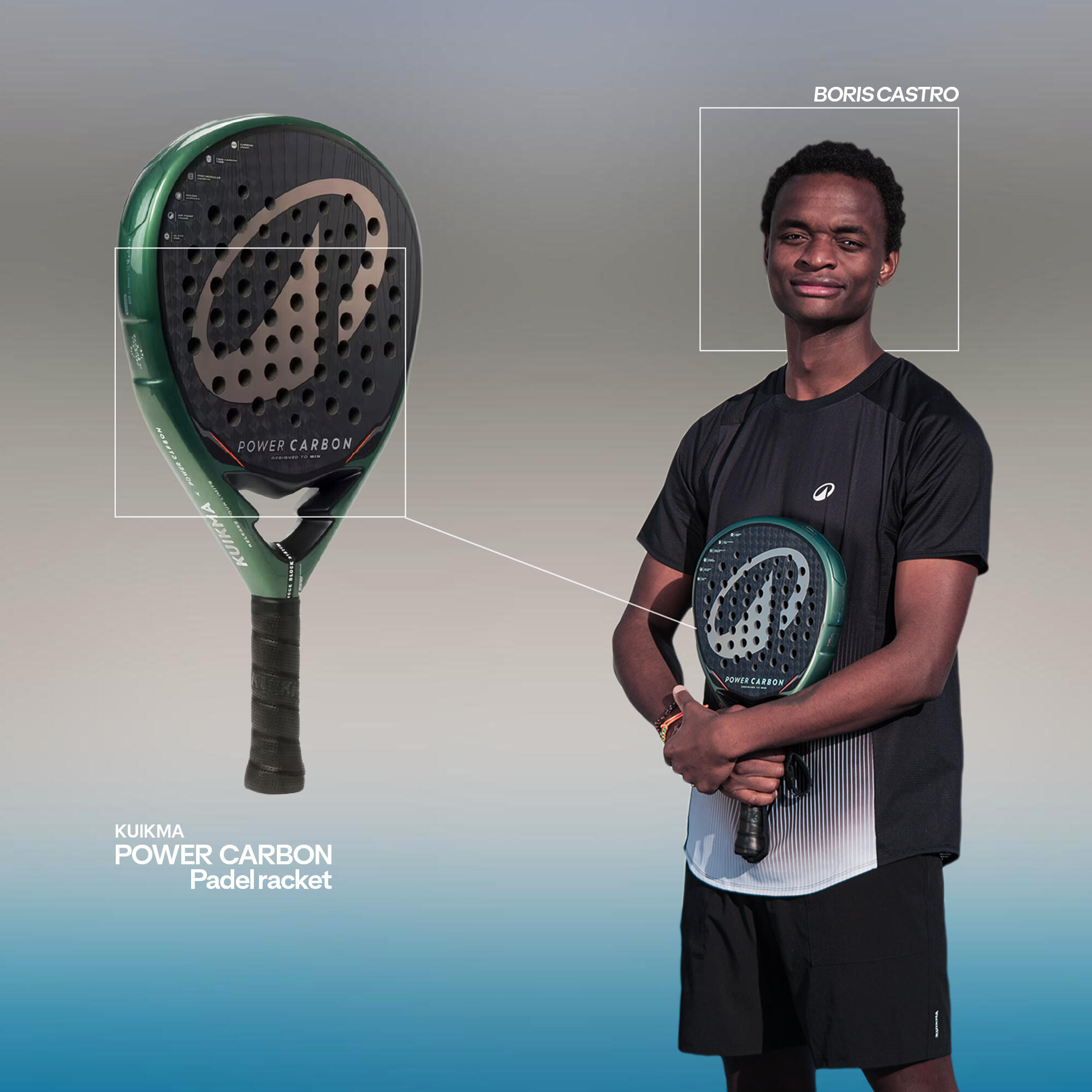 Pala de pádel Kuikma Power Carbon 2/14