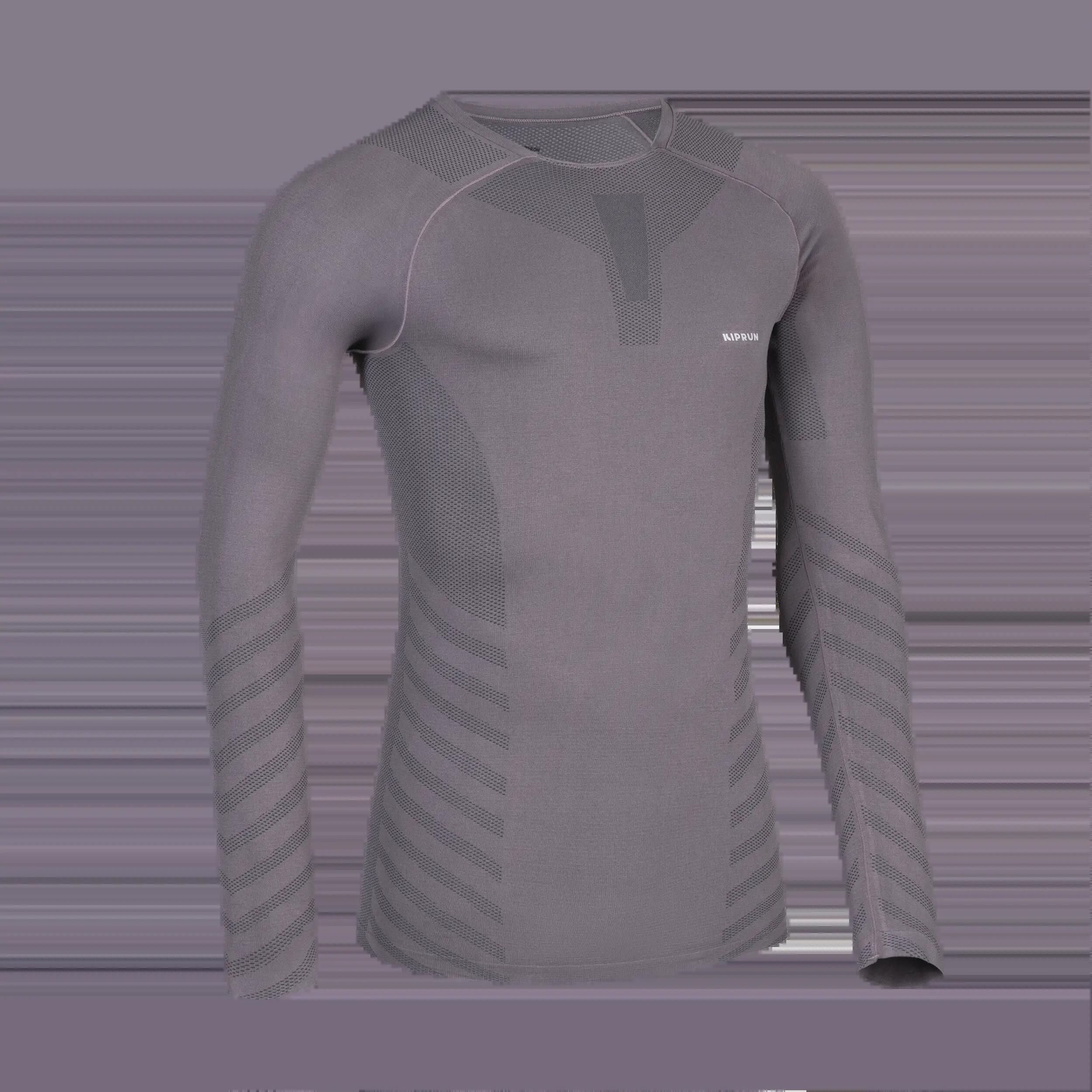 Bluză alergare, fără cusături, slim Homme-Kiprun Run 500 Mov Bărbați 6/6
