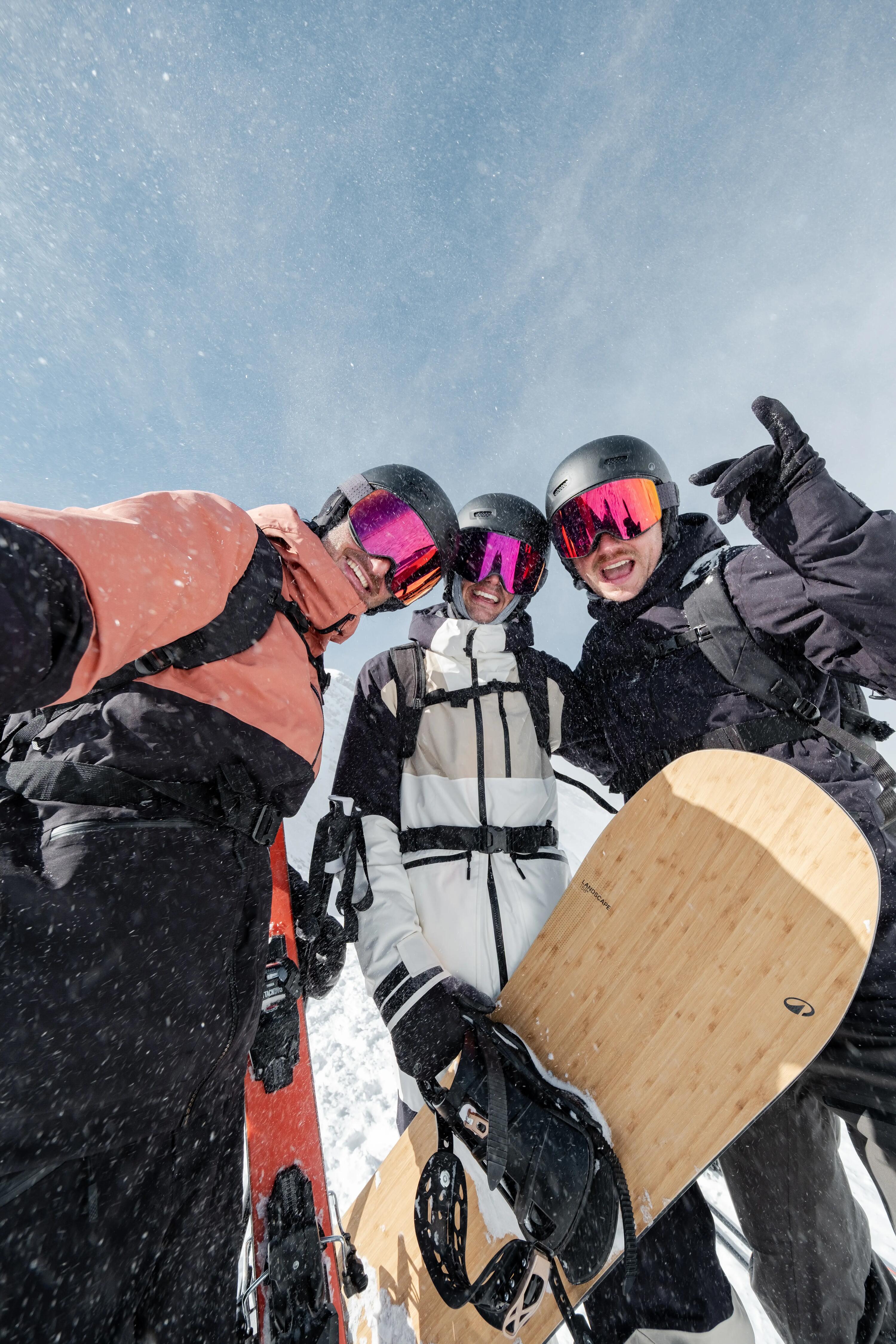 Casaco de Ski e Snowboard Quente e Respirável All Mountain Homem AM 500 Bege 21/27