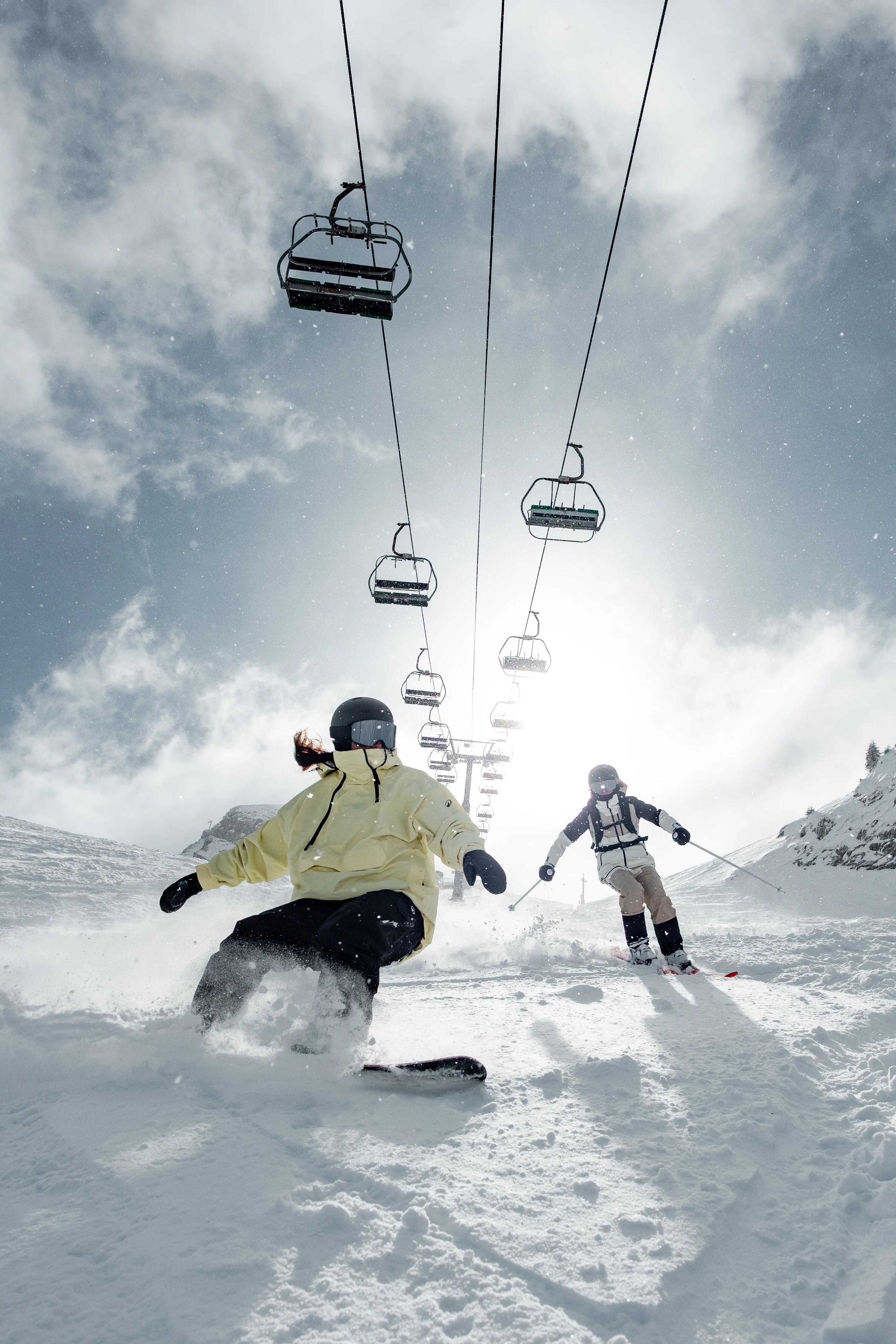 Pantalons esquí i snowboard impermeables dona Pant 500 AM blanc i beix 22/24