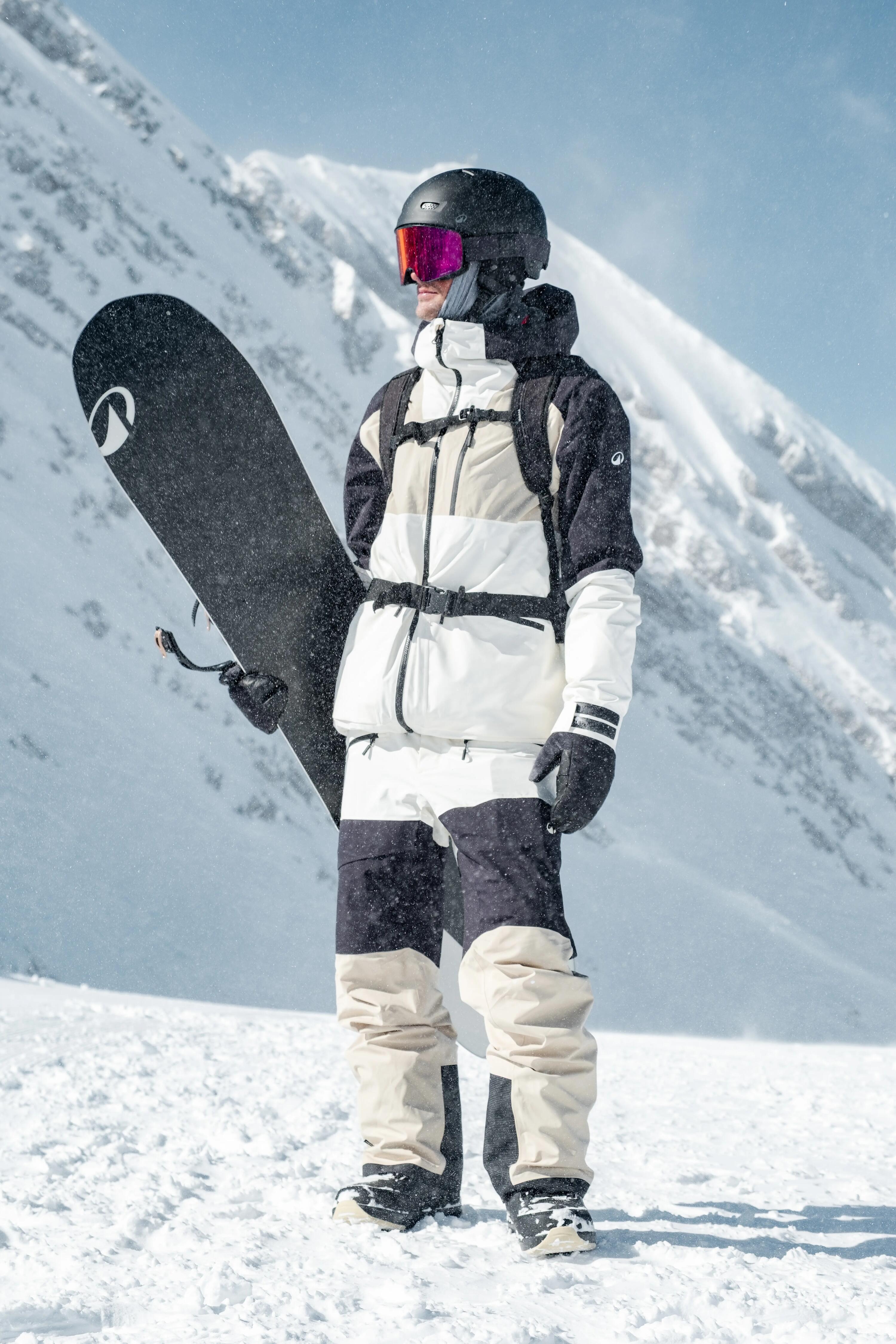 Casaco de Ski e Snowboard Quente e Respirável All Mountain Homem AM 500 Bege 19/27