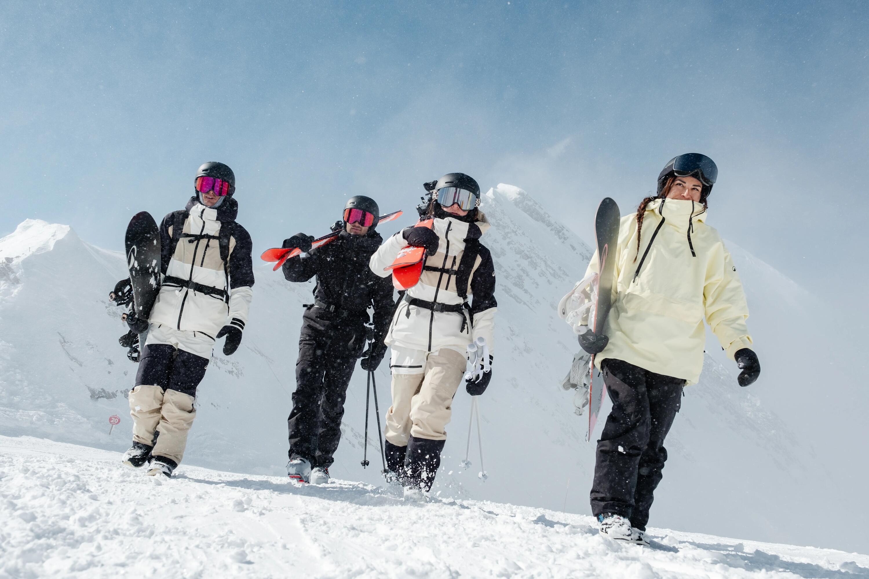 Casaco de Ski e Snowboard Quente e Respirável All Mountain Homem AM 500 Bege 22/27
