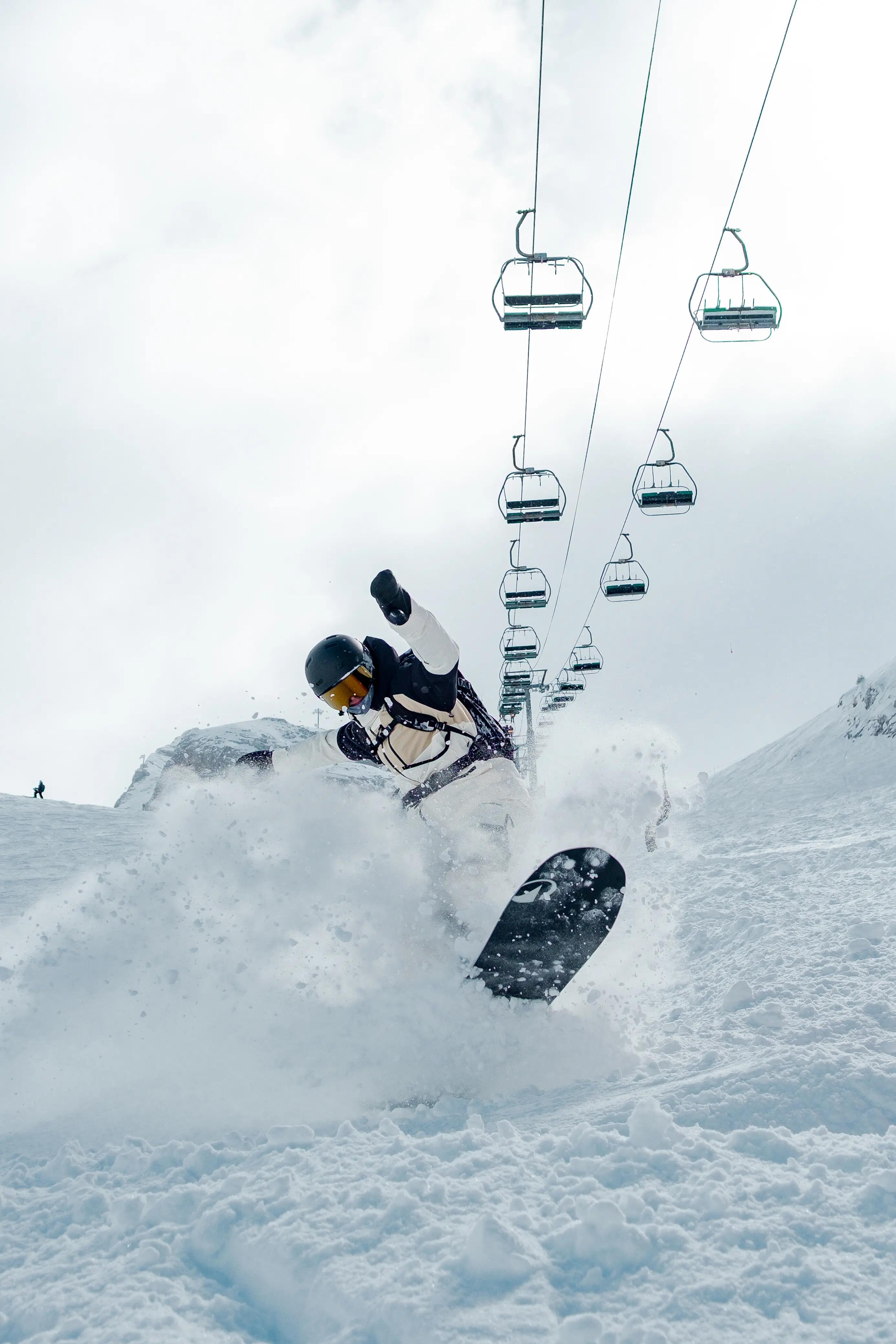 Casaco de Ski e Snowboard Quente e Respirável All Mountain Homem AM 500 Bege 27/27