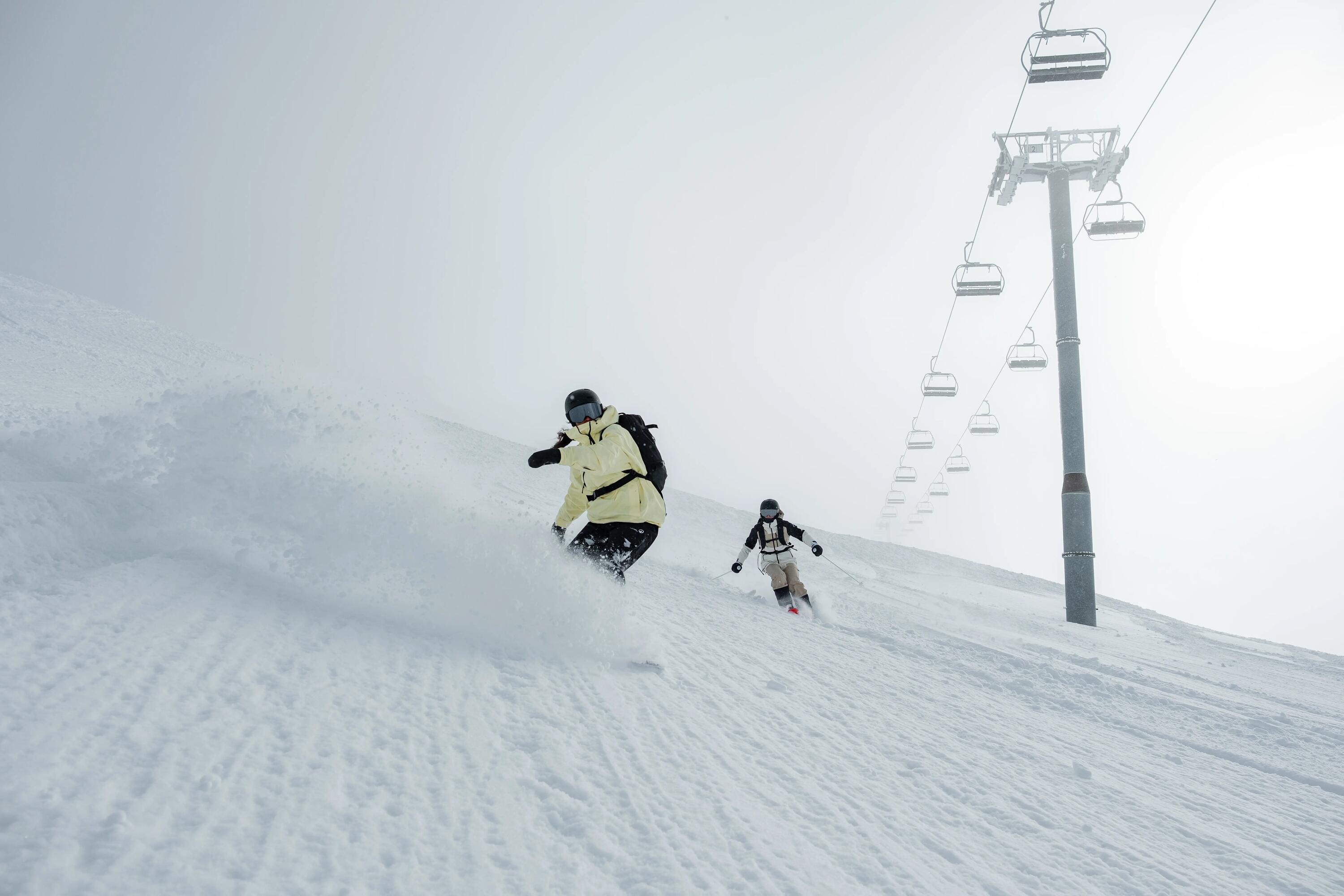 Pantalons esquí i snowboard impermeables dona Pant 500 AM blanc i beix 21/24