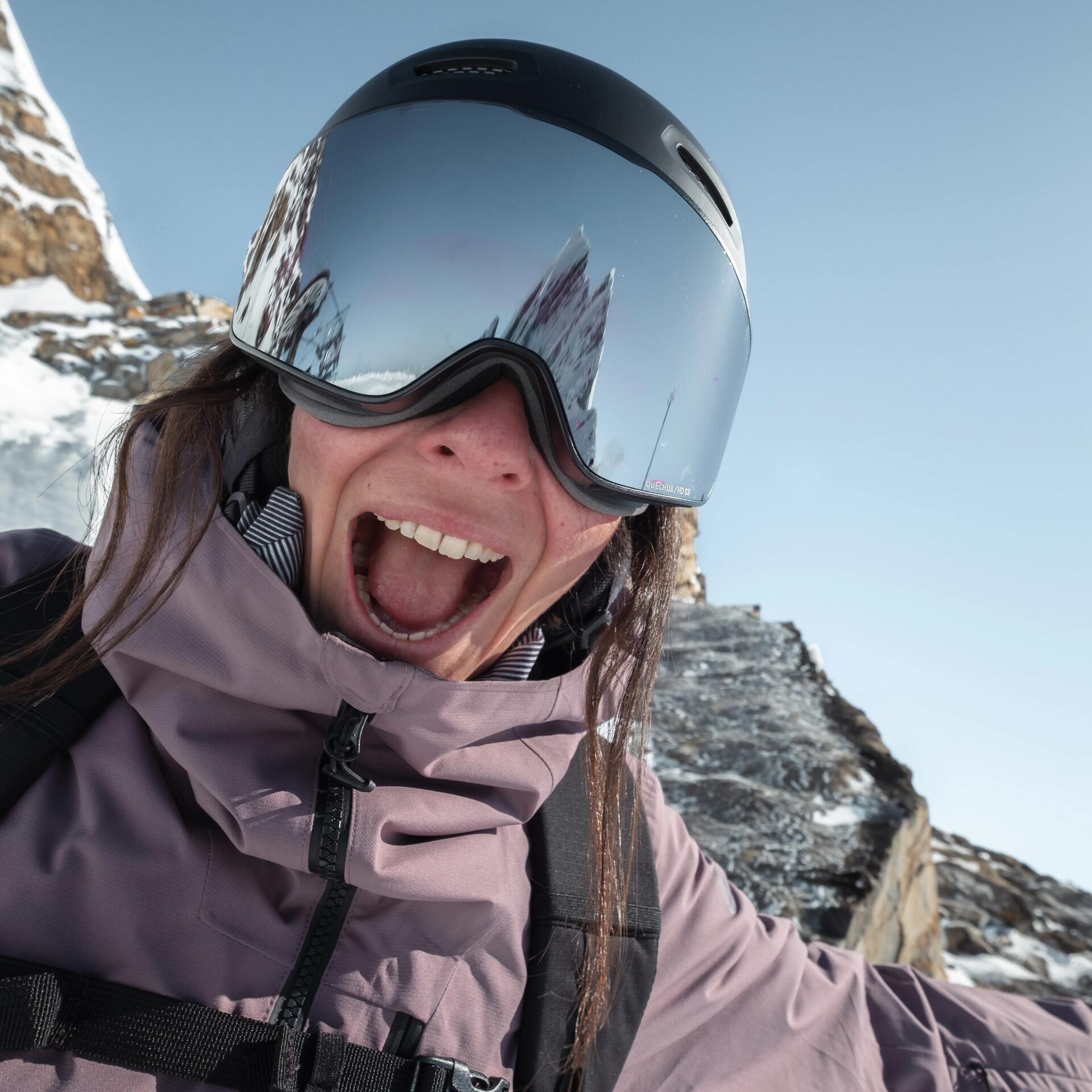 Homme masque de ski poudreuse casque de ski decathlon