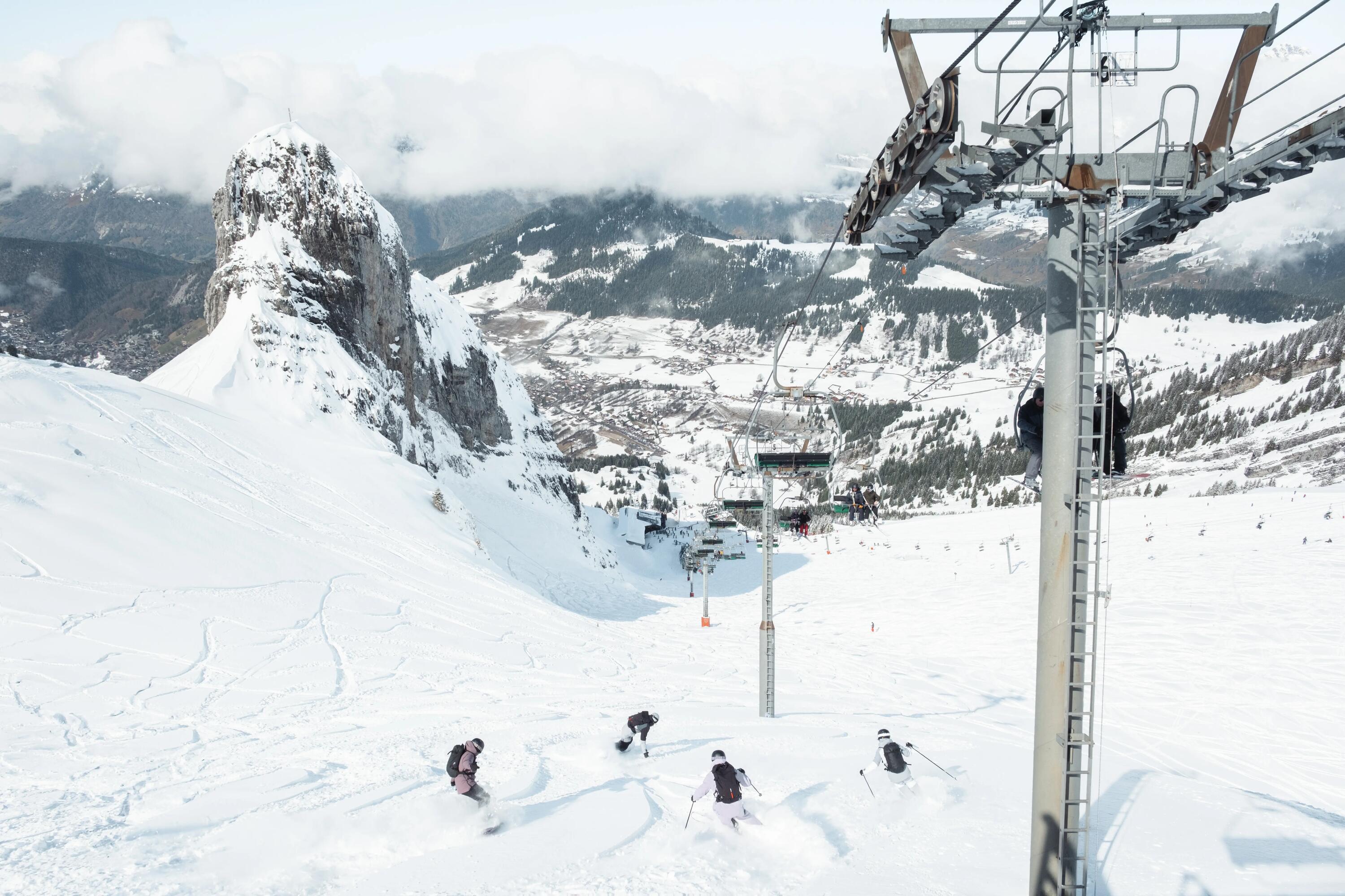 Calças impermeáveis e respiráveis de ski e snowboard homem, violeta 17/25