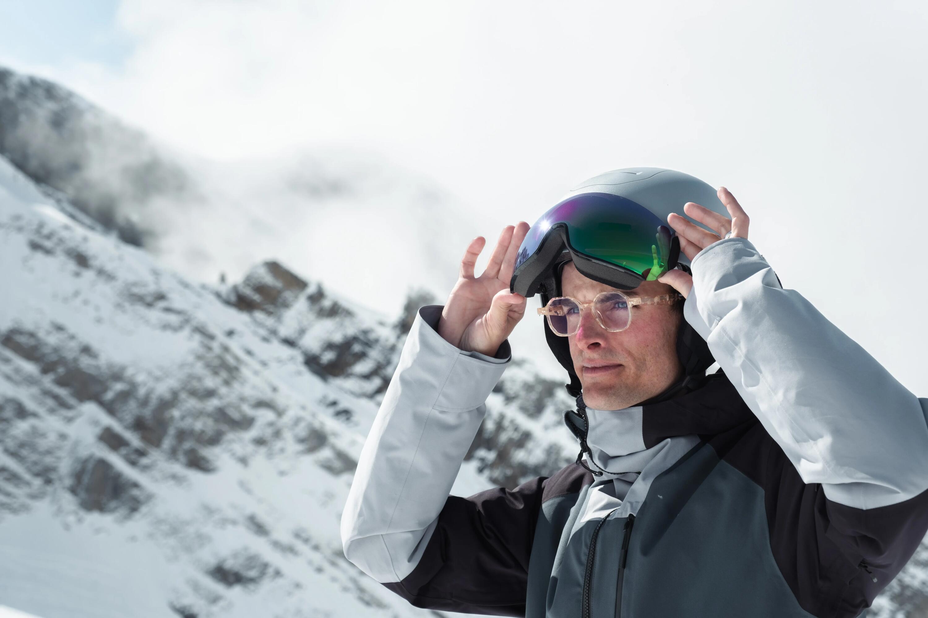 Pánská prodyšná hřejivá lyžařská a snowboardová bunda 500 AM 24/25