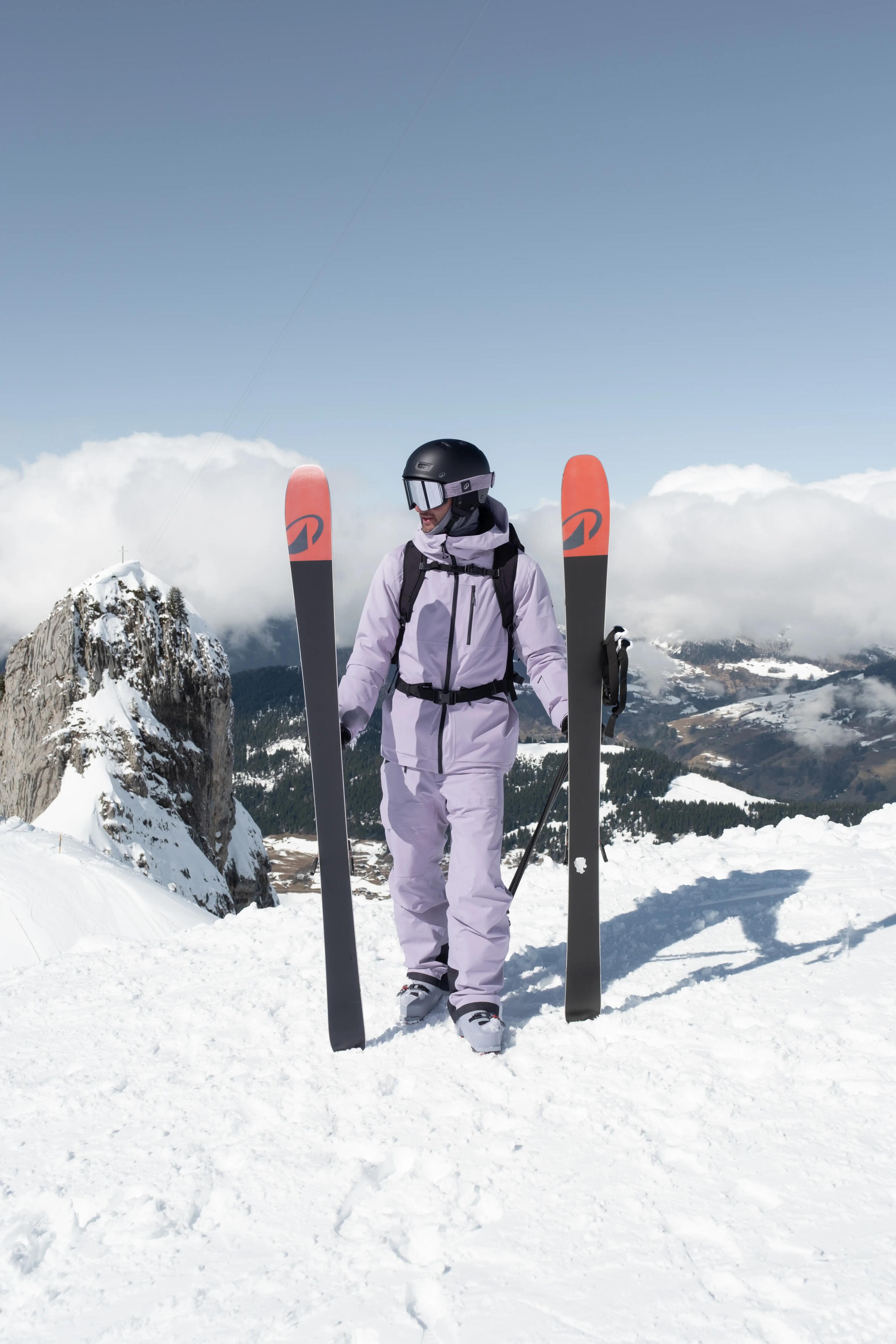Pánská prodyšná hřejivá lyžařská a snowboardová bunda 500 AM 24/25