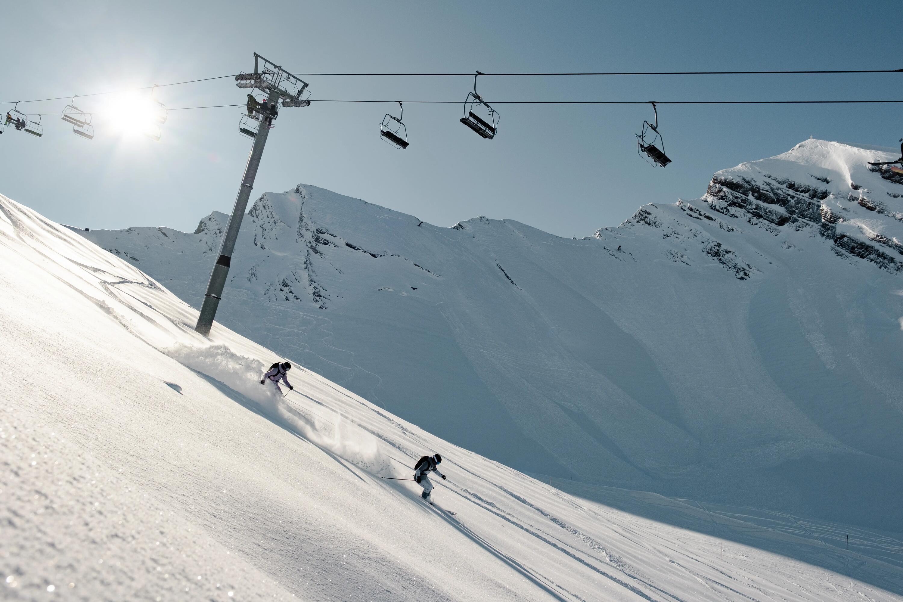 Calças impermeáveis e respiráveis de ski e snowboard homem, violeta 22/25