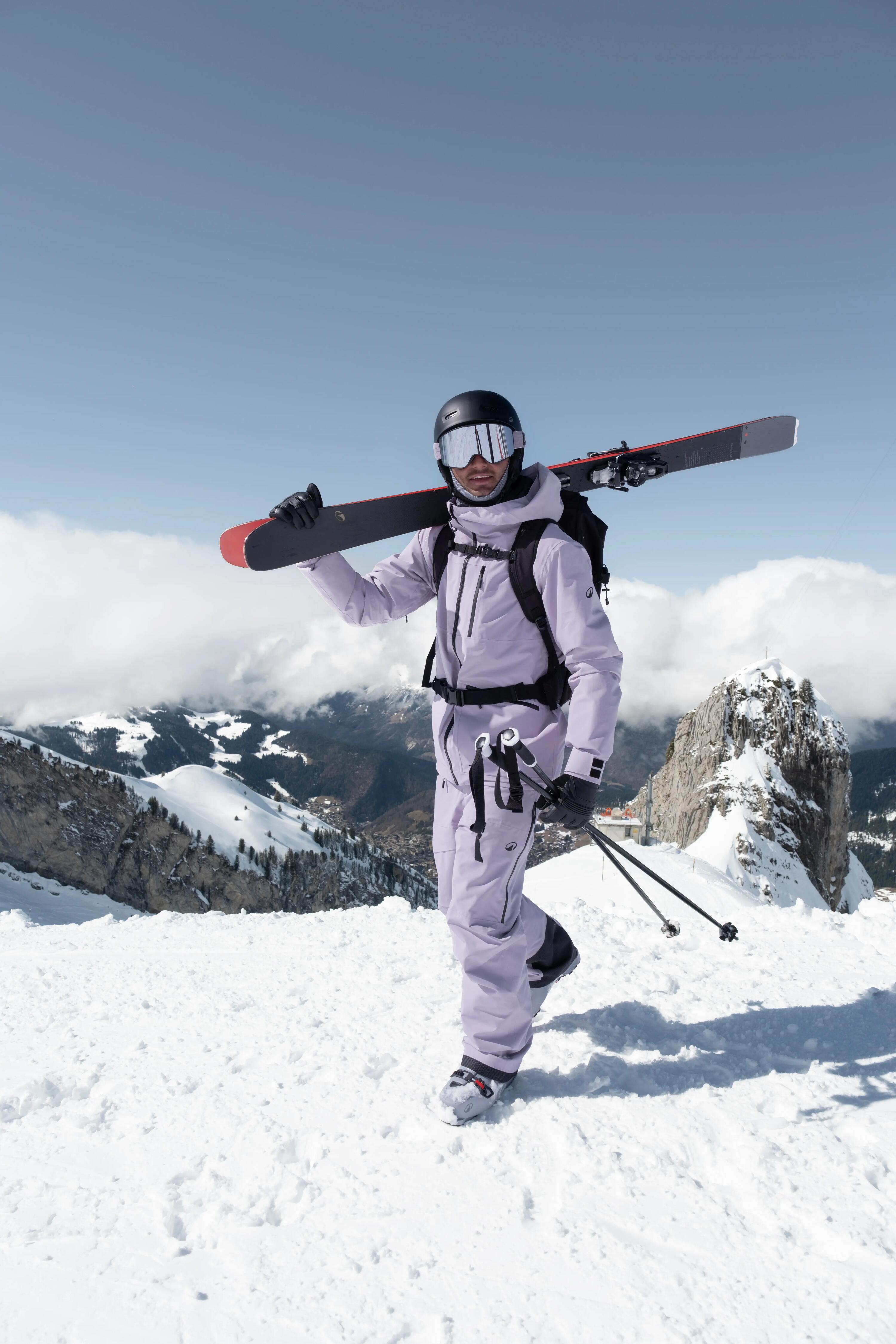 Pánská prodyšná hřejivá lyžařská a snowboardová bunda 500 AM 23/25