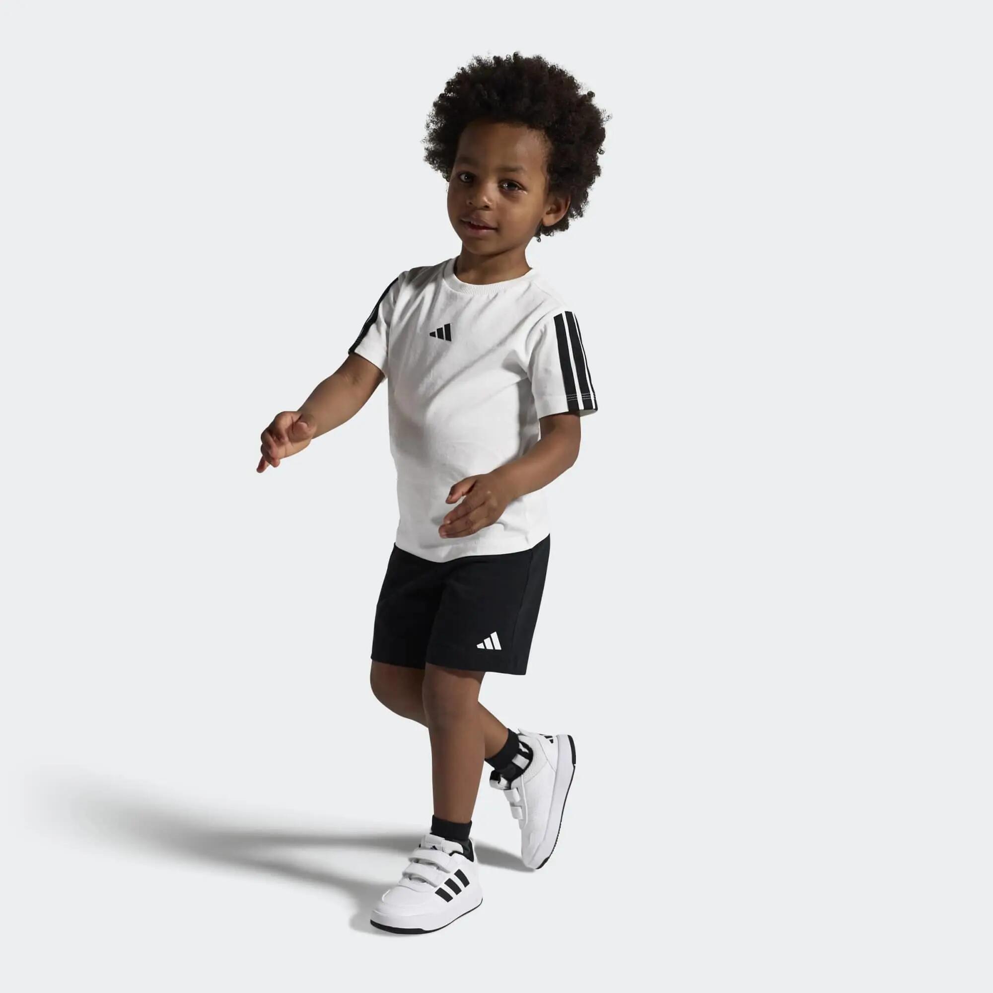 Încălțăminte benzi cu arici Baby gym ADIDAS TENSAUR Alb-Negru Copii 8/21