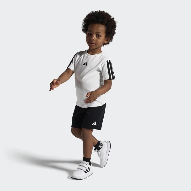 Încălțăminte benzi cu arici Baby gym ADIDAS TENSAUR Alb-Negru Copii