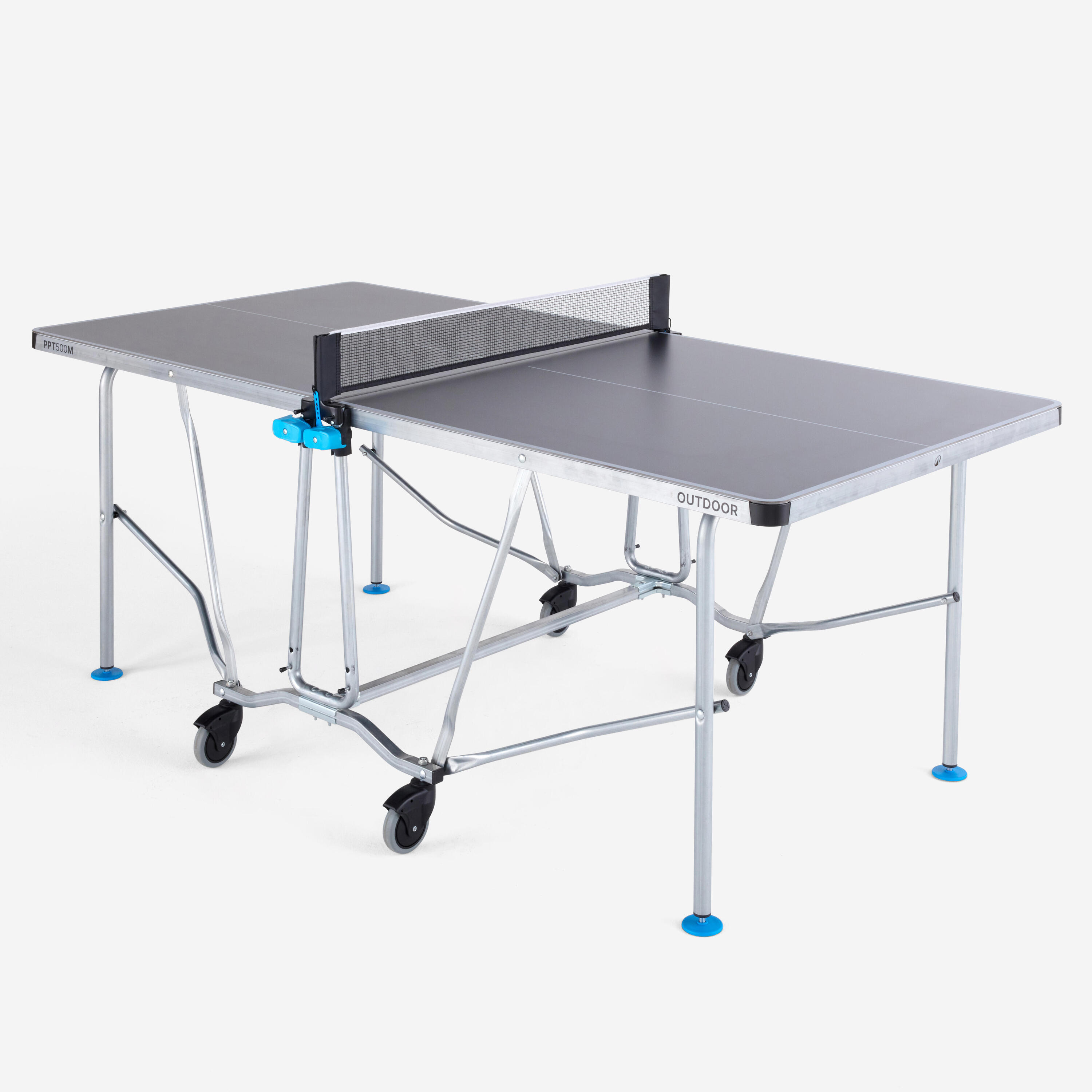 Table de ping pong extérieure, PPT 500 Outdoor Medium Grise 10/16