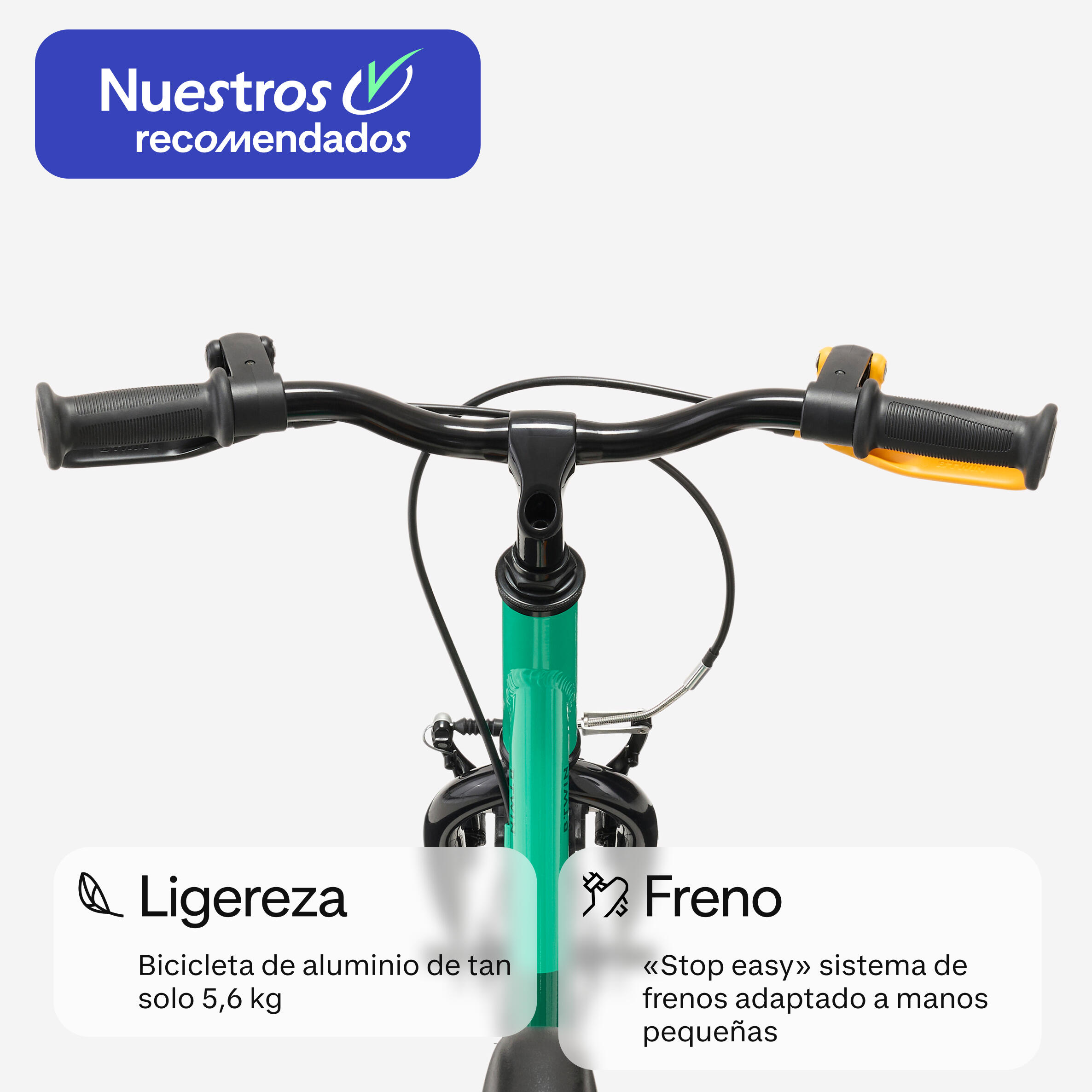 Bicicleta 14 pulgadas niños 3-5 Años 2 en 1 Discover 900 Verde 2/11