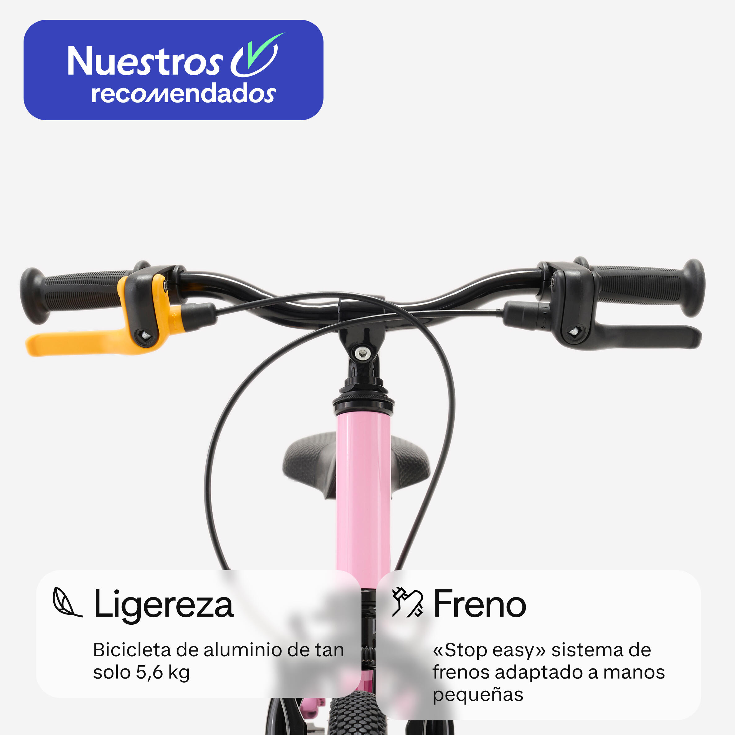 Bicicleta 14 pulgadas niños 3-5 Años 2 en 1 Discover 900 Rosa 2/9