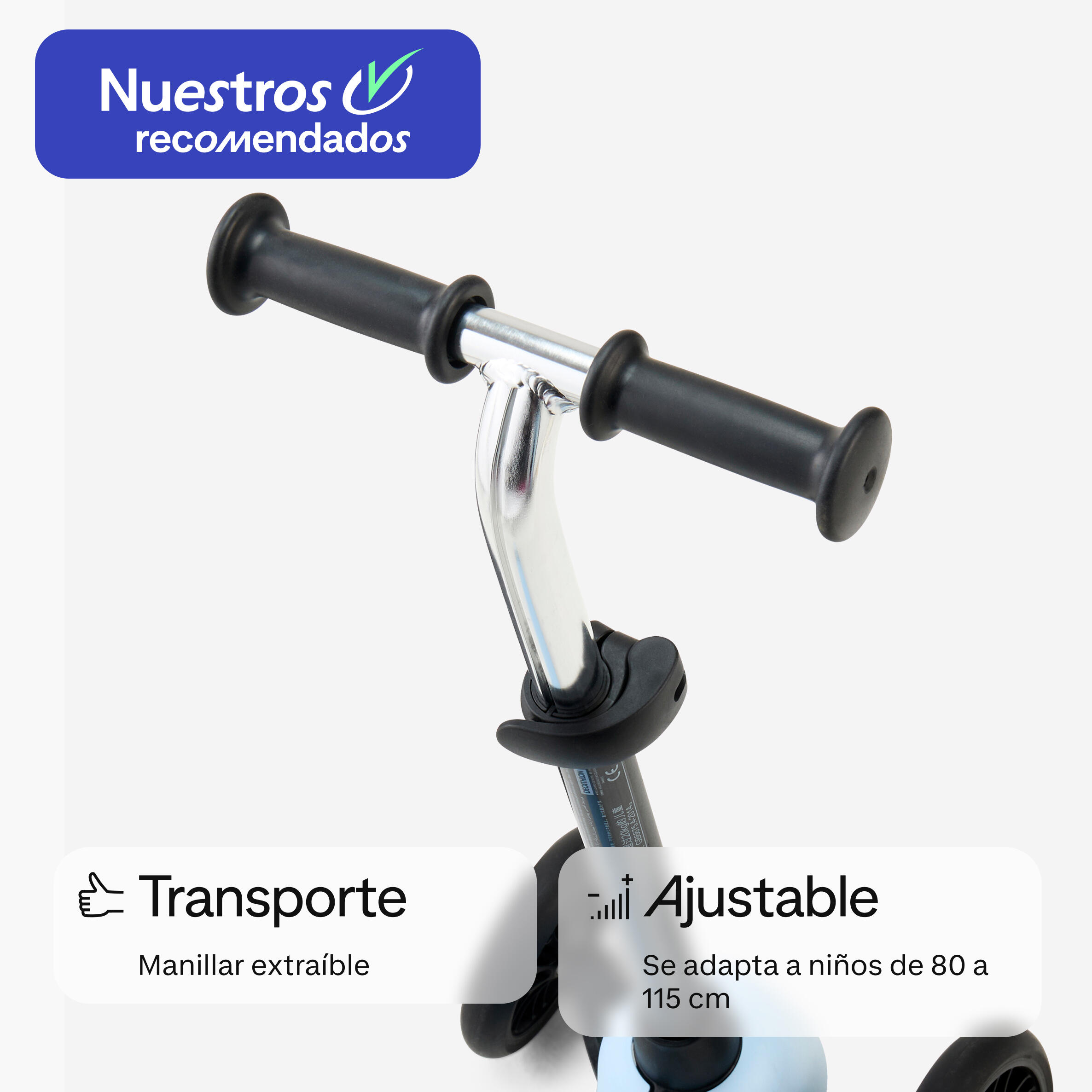 Patinete niño 3 ruedas Btwin B100 Azul 2/7