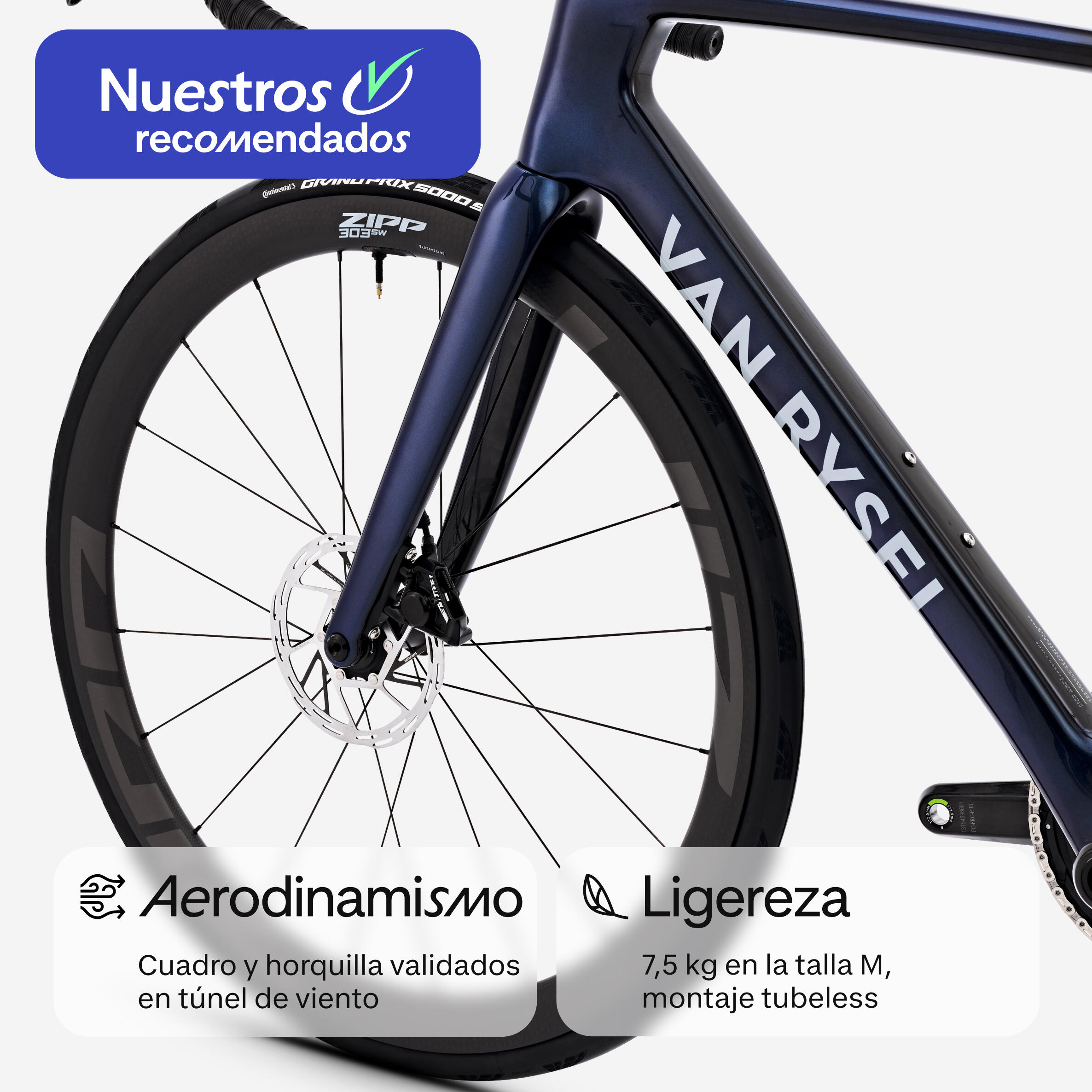 Bicicleta Carretera RCR Pro Sram Force AXS E1 azul Noche sensor potencia 2x12 V 2/16