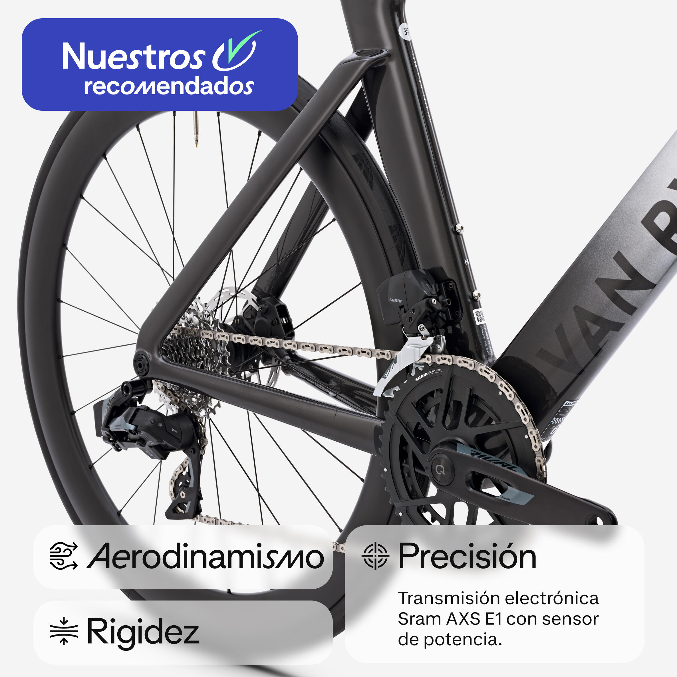 Bicicleta Carretera RCR-F Pro Sram Rival AXS E1 Gris Sensor Potencia 2x12 V 2/18