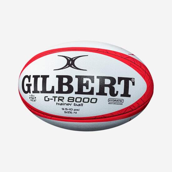 Ballon de rugby Taille 4 - G-TR8000 blanc et rouge