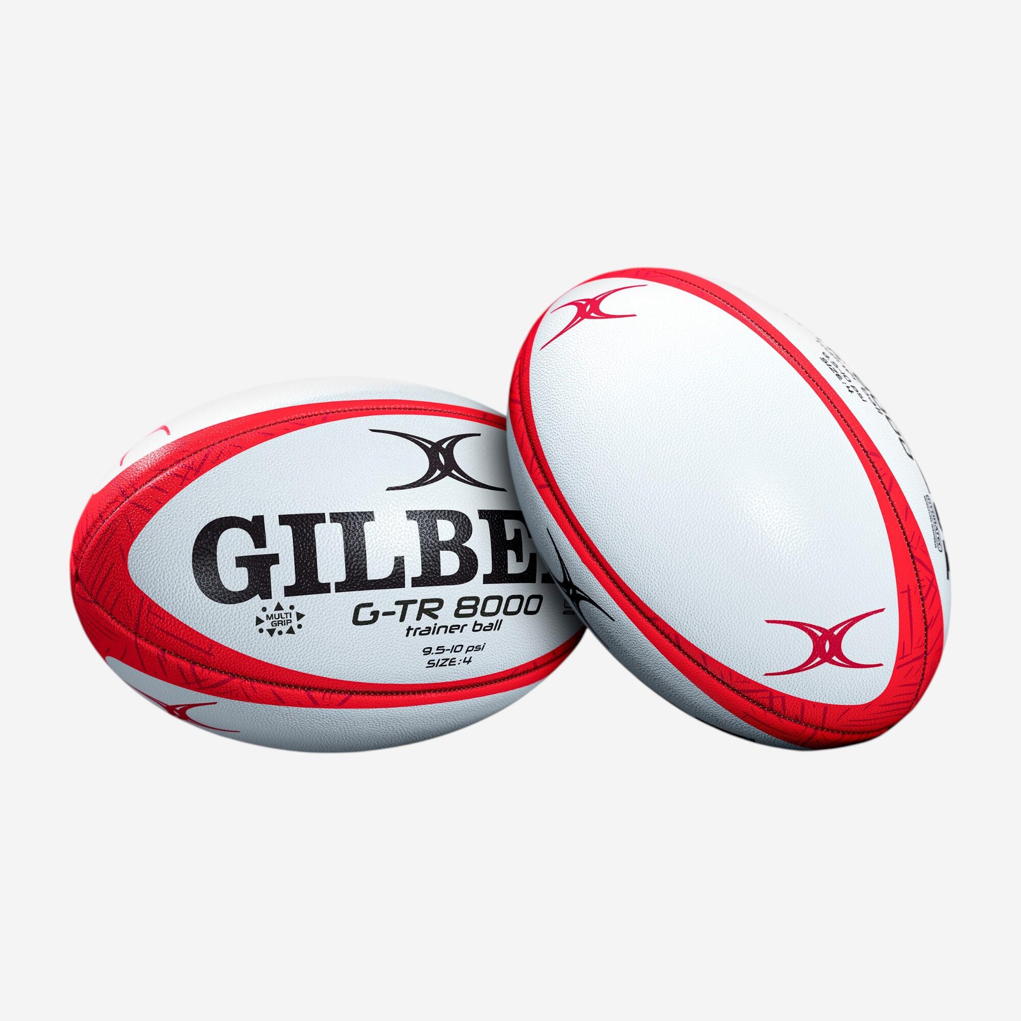 Pilota de rugbi talla 4 - G-TR8000 blanc i vermell 2/3