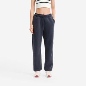 Pantalón Jogger Fitness 520 Mujer Gris Pizarra Holgado