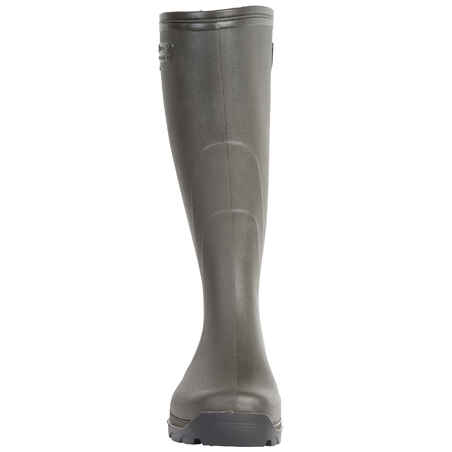 Botas de Agua Katiuska Solognac Glenarm 500 Hombre Fuelle Ajustable Verde