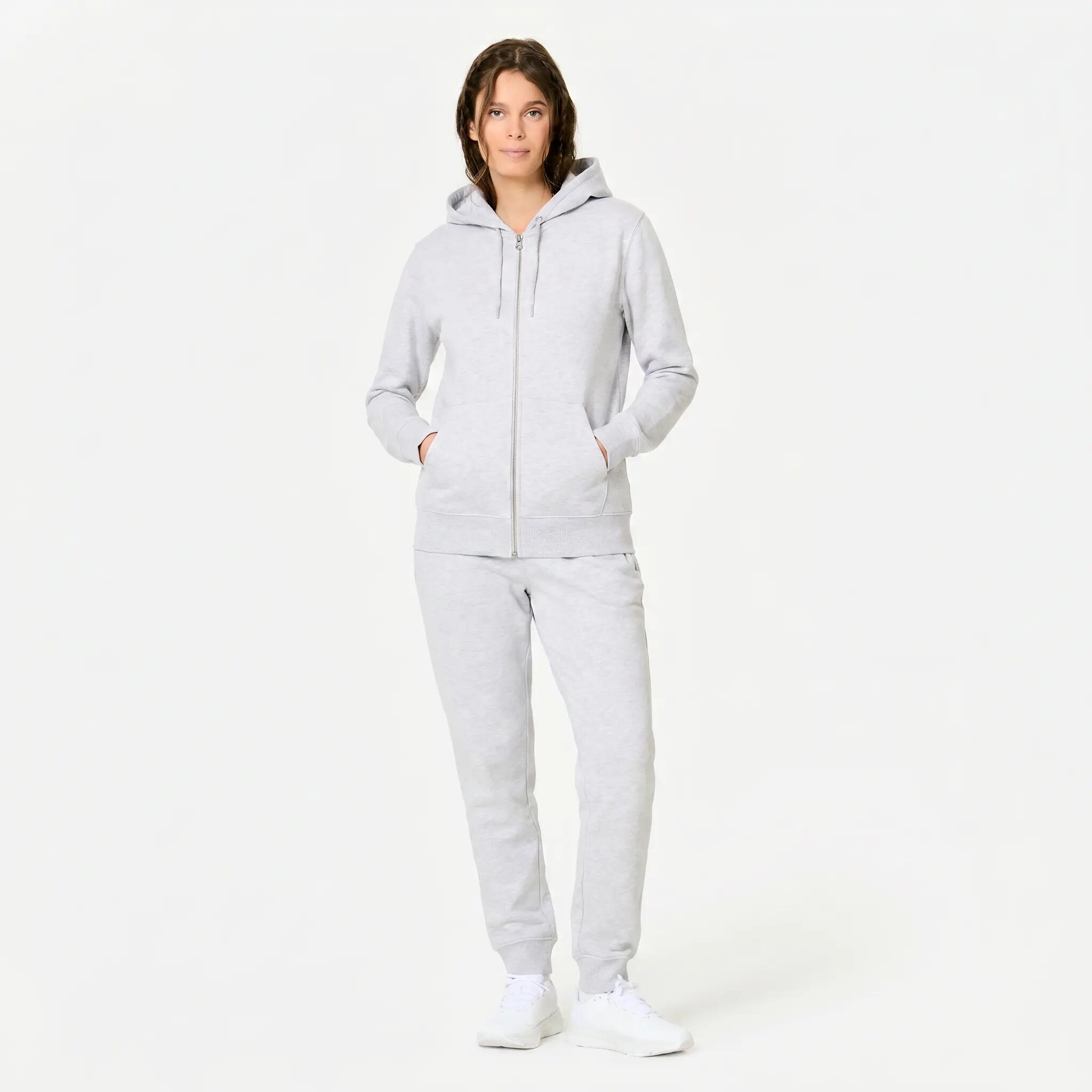 Women's Zip-Up Fleece Fitness Sweatshirt 2/6
