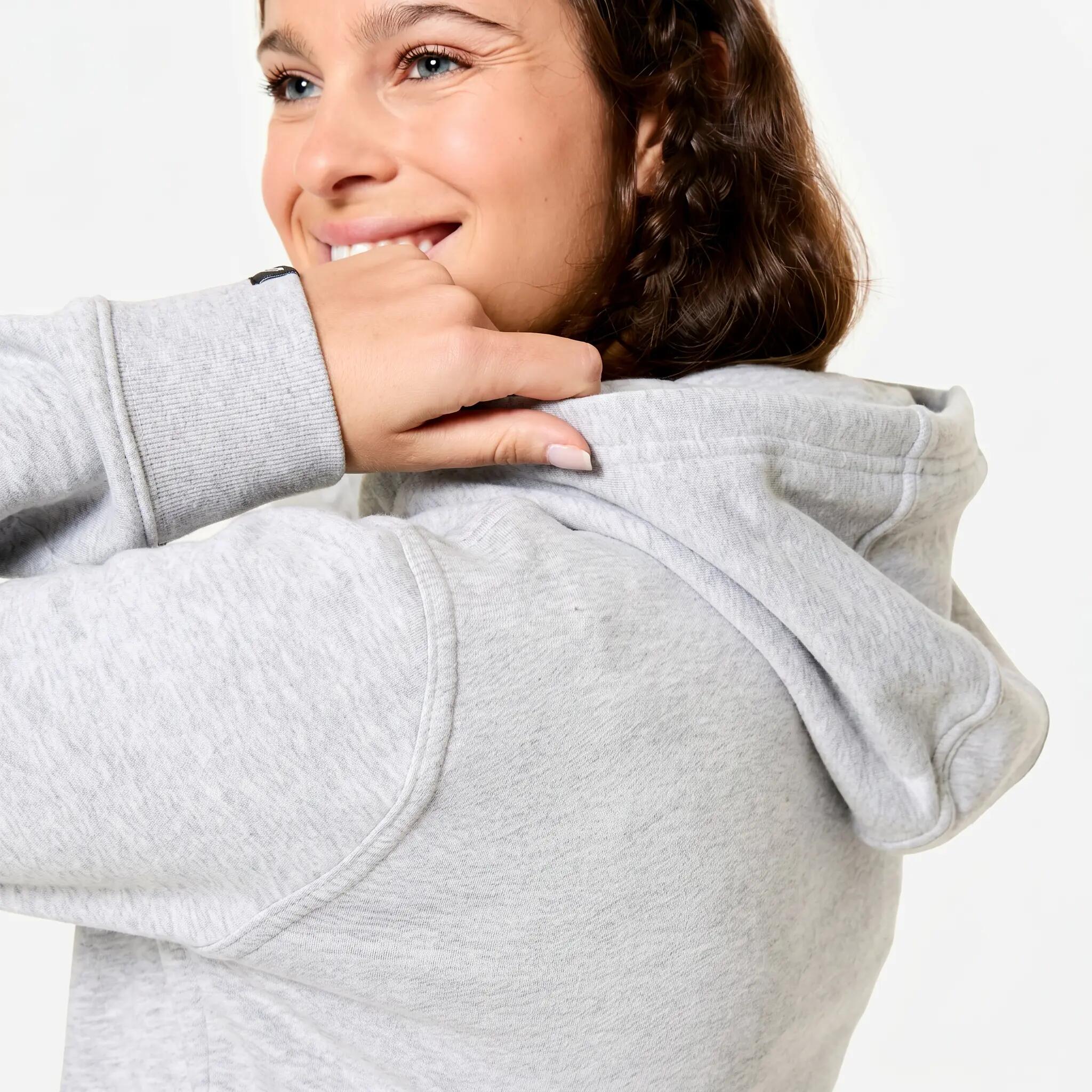 Women's Zip-Up Fleece Fitness Sweatshirt 3/6