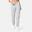 Pantalon jogging de fitness slim din molton Gri Damă