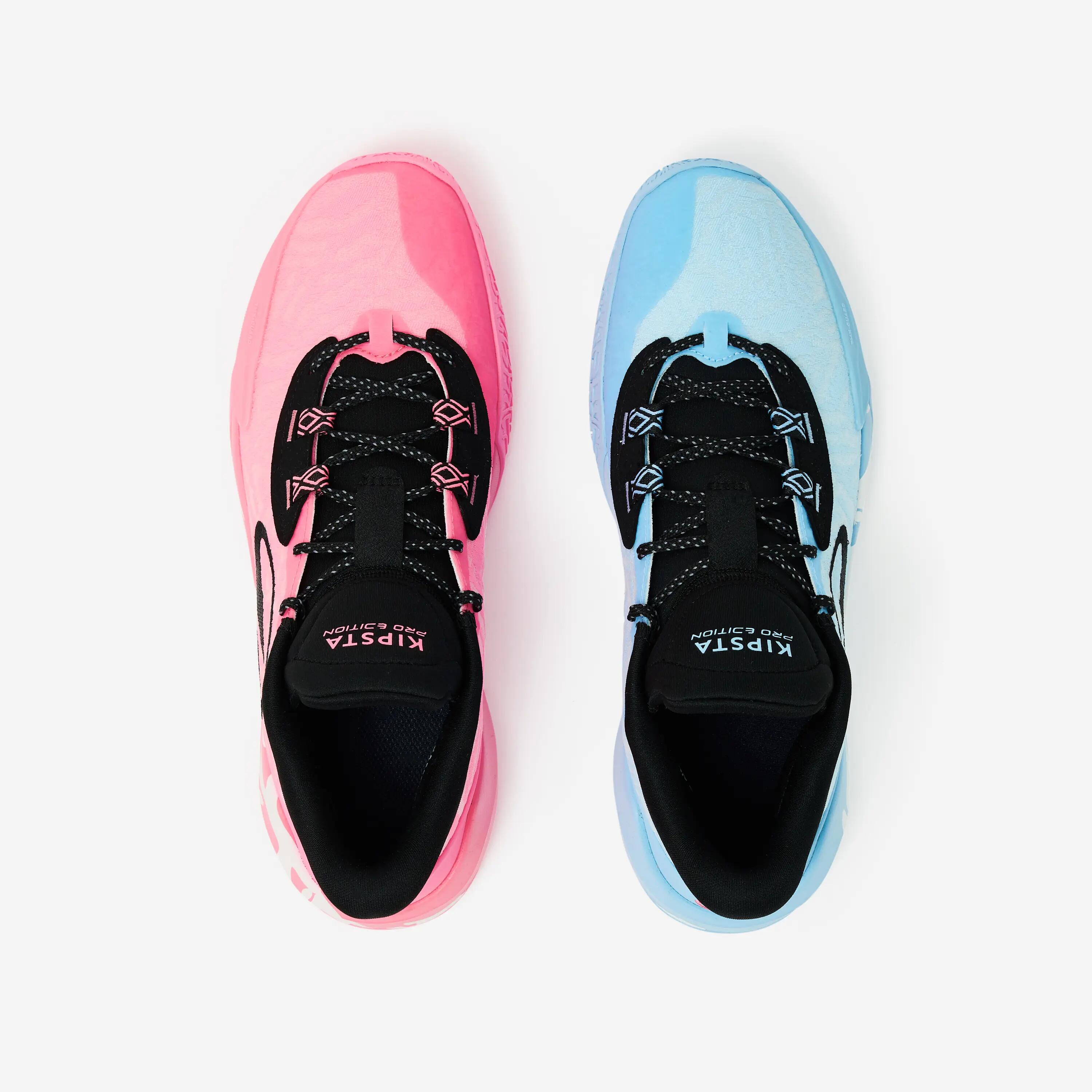 Sabatilles de bàsquet de canya baixa unisex edició professional - FAST 900 blau i rosa 4/5