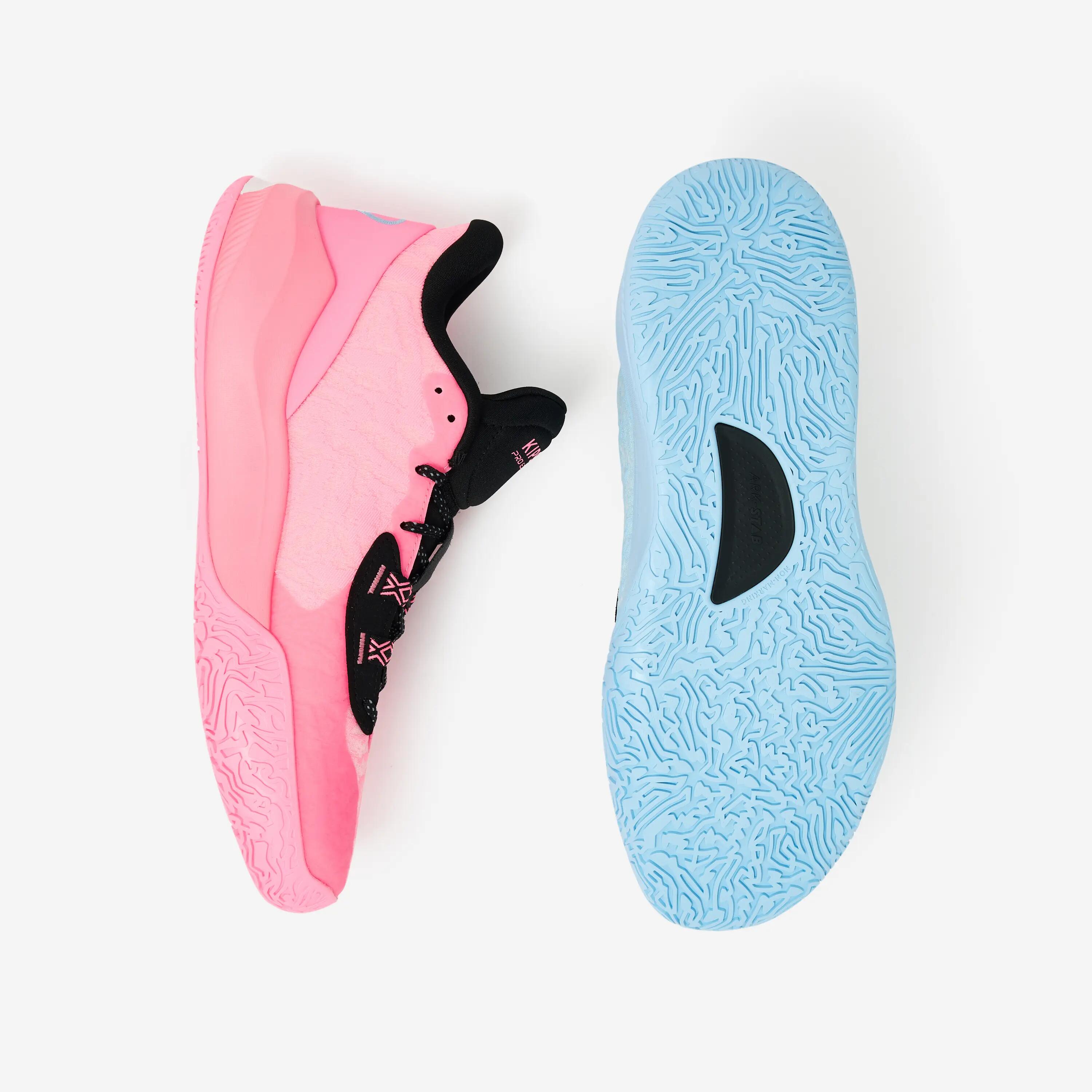 Sabatilles de bàsquet de canya baixa unisex edició professional - FAST 900 blau i rosa 5/5