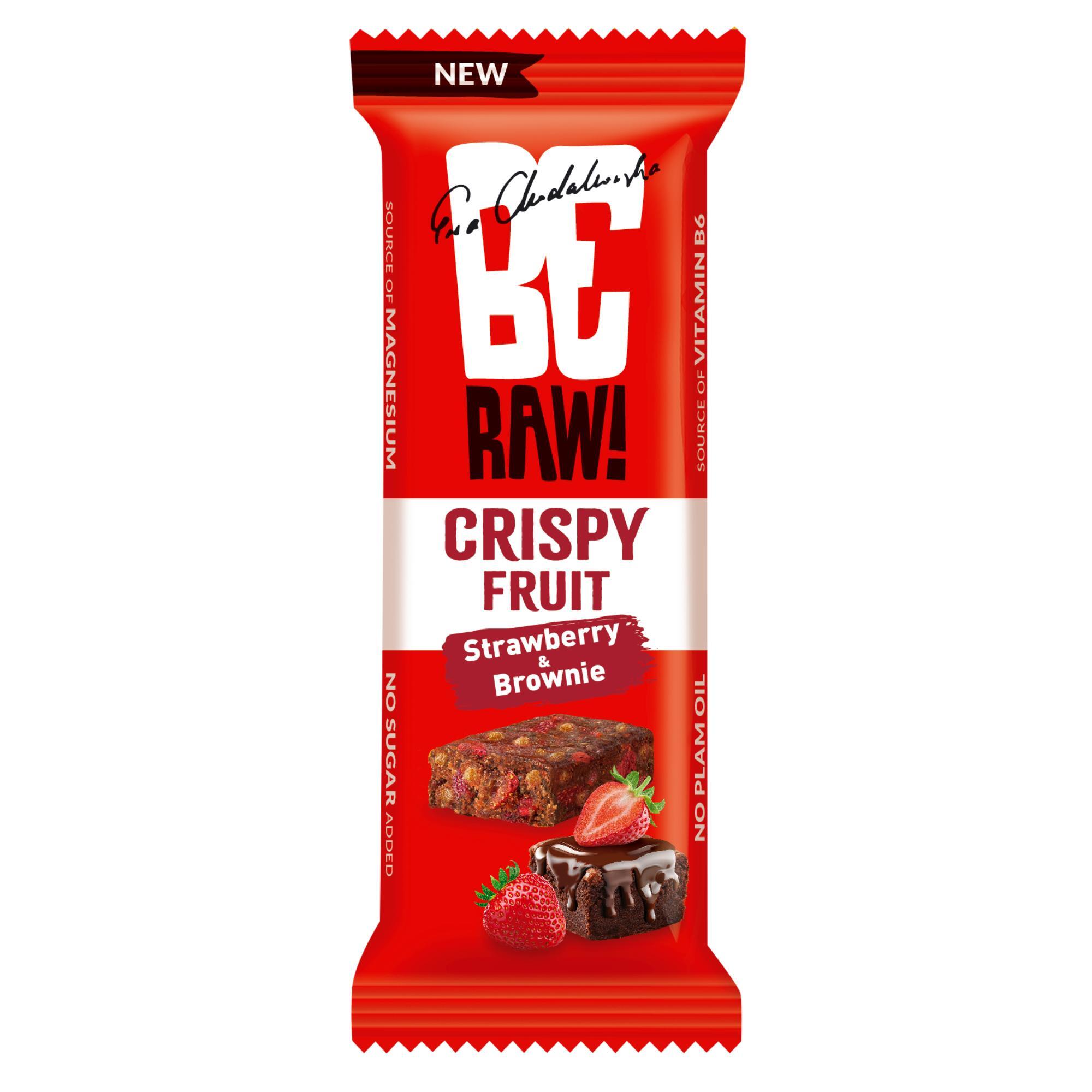 Baton BeRAW Crispy Fruit Truskawka Brownie 40g
