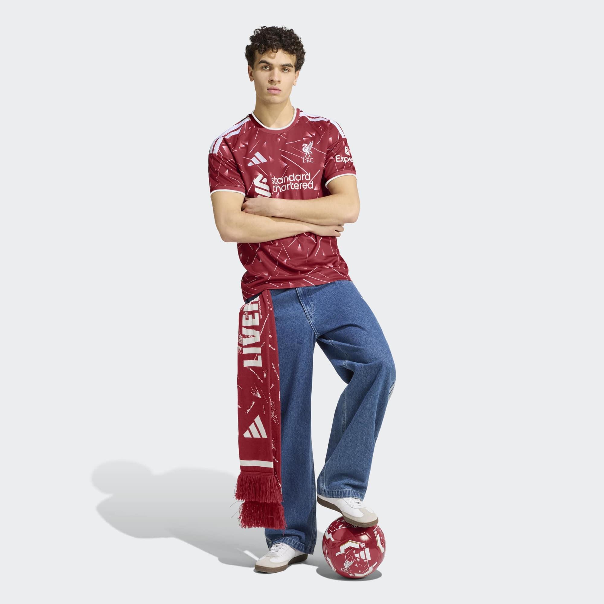 Camisola principal Liverpool FC Adidas Burgundy 3/8