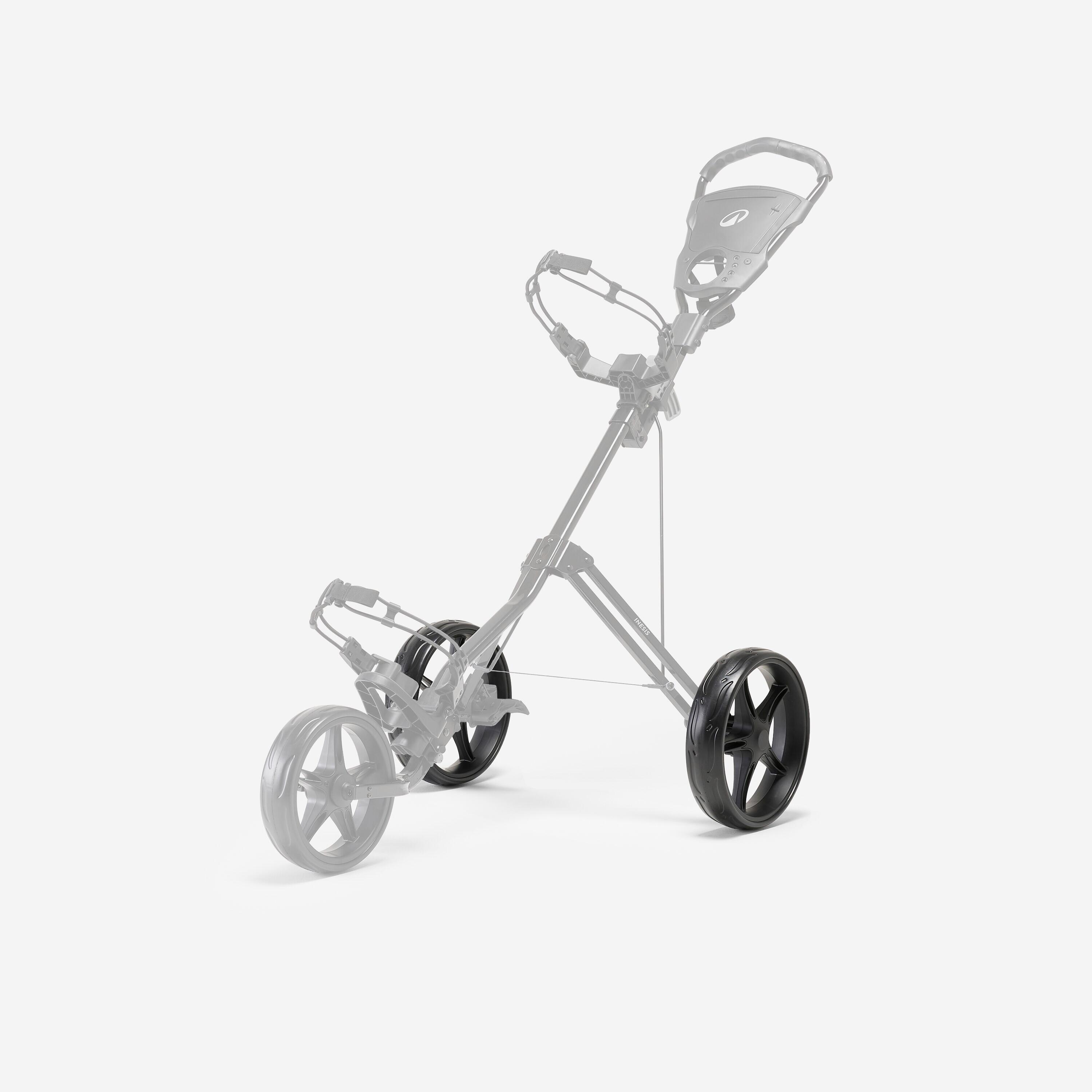 Ruota posteriore carrello golf 500 3 ruote nero 2/3