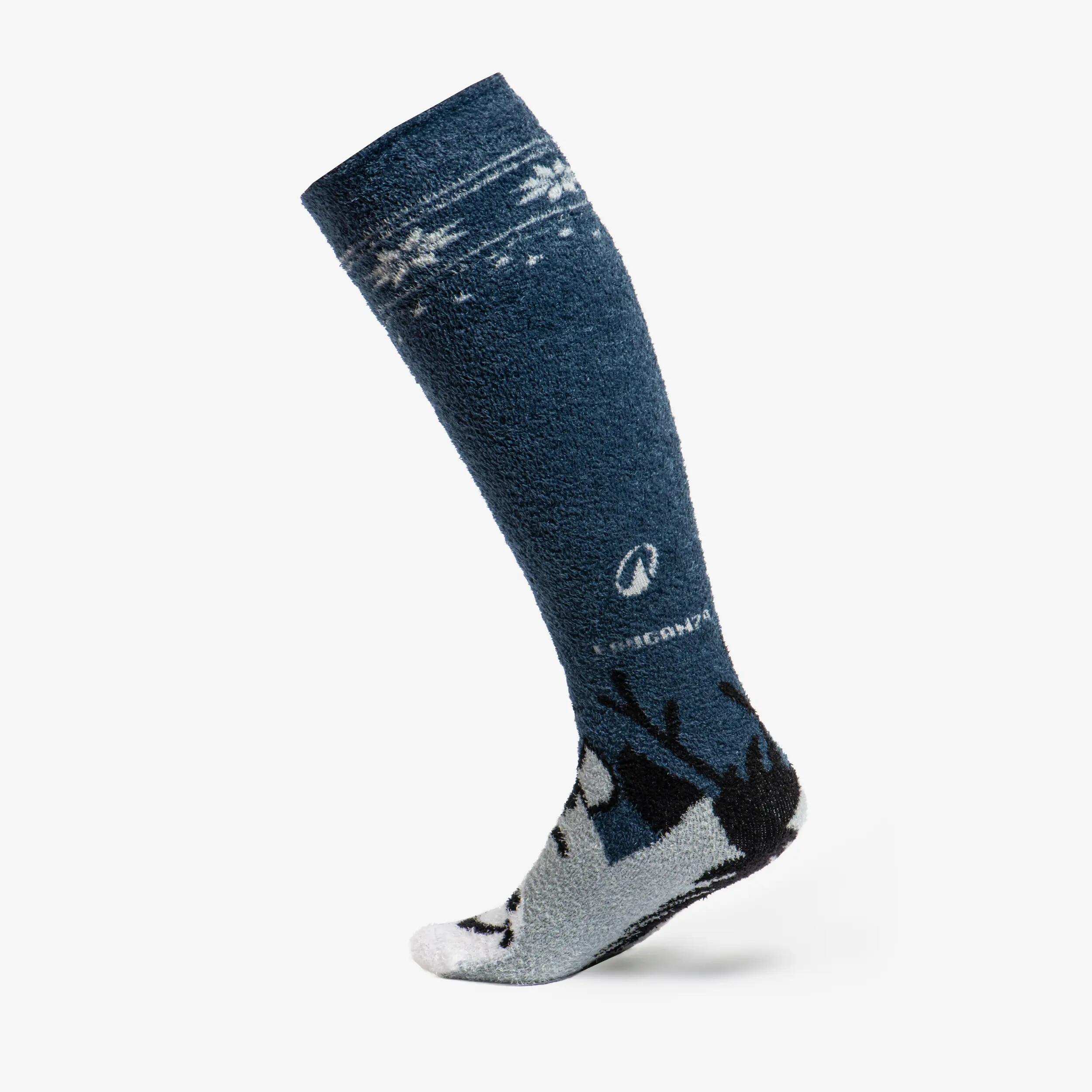 Warme paardrijsokken Sweet & Warm blauw maat 32 - 37 5/6