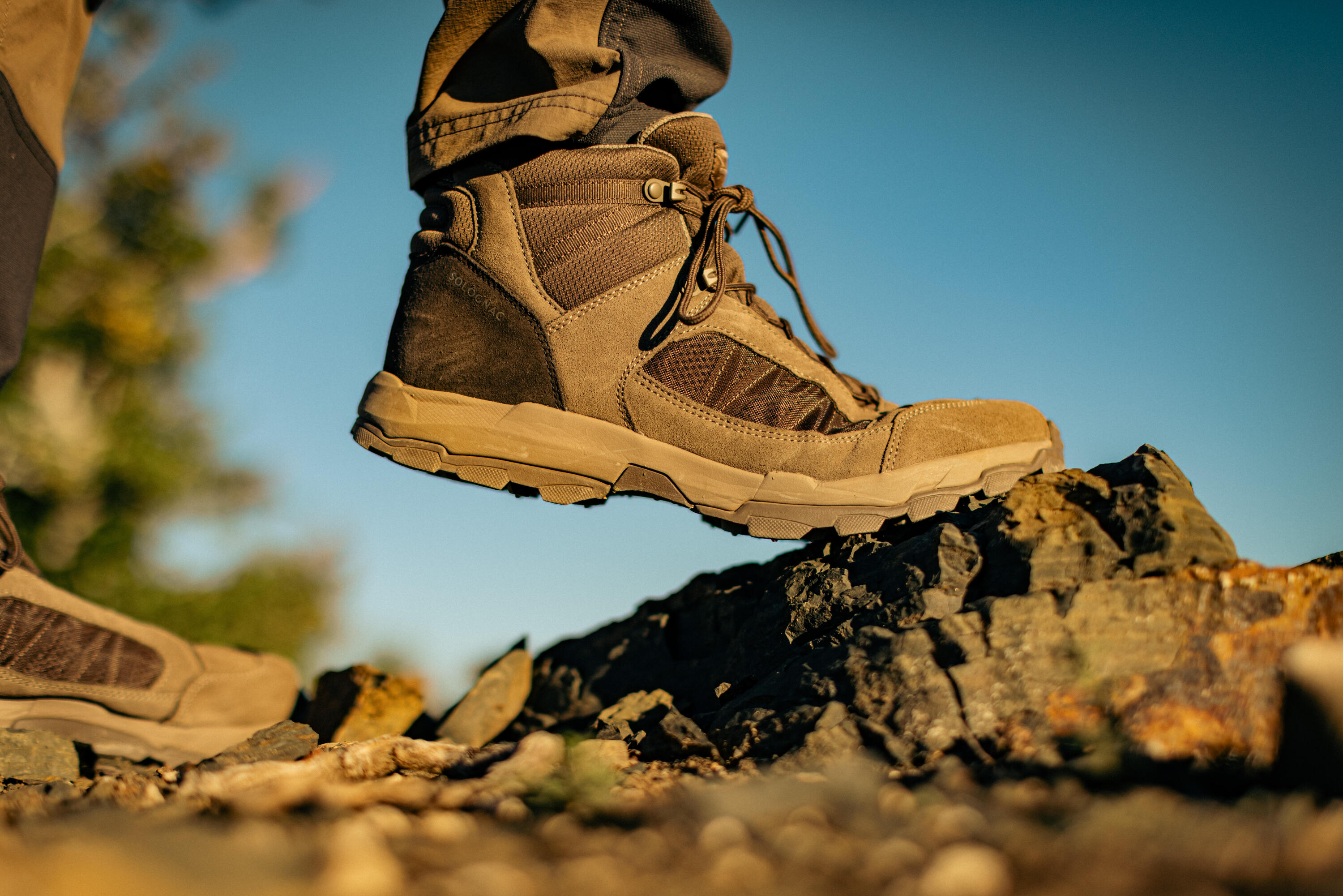 Jagdstiefel Sporthunt 500 leicht strapazierfähig beige  6/11