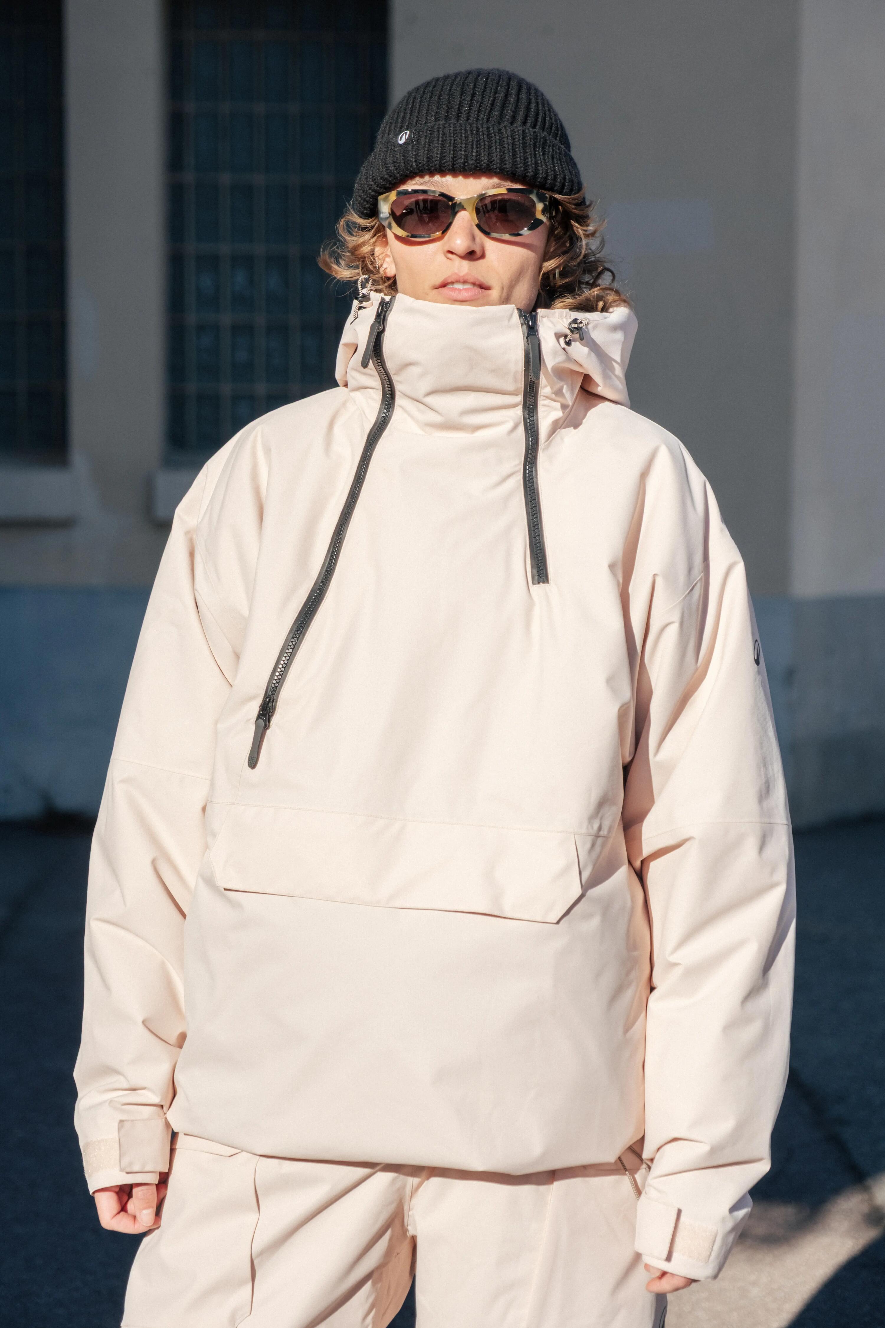 Chaqueta oversize de esquí y snowboard mujer, ANORAK 500, rosa  20/29