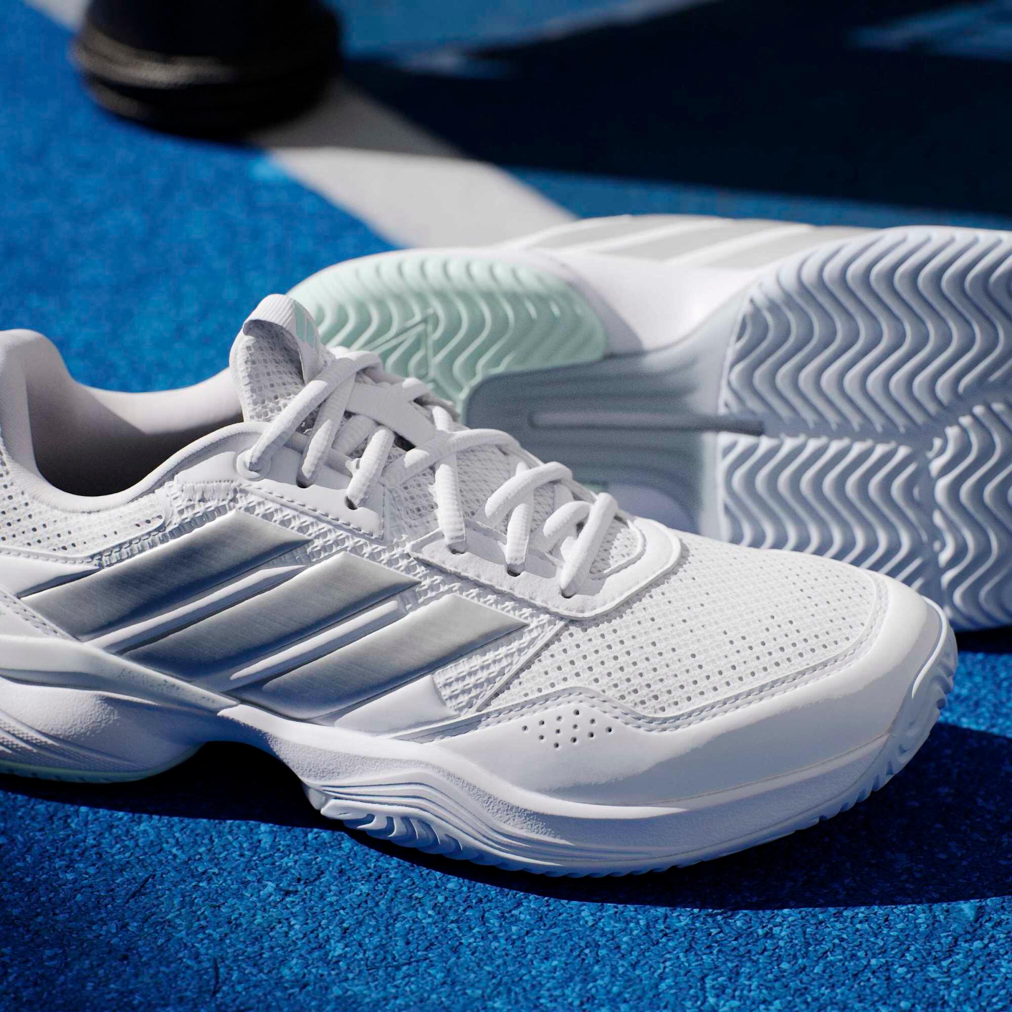 Scarpe tennis donna ADIDAS GAMECOURT 3 multicourt bianco-argento 17/17