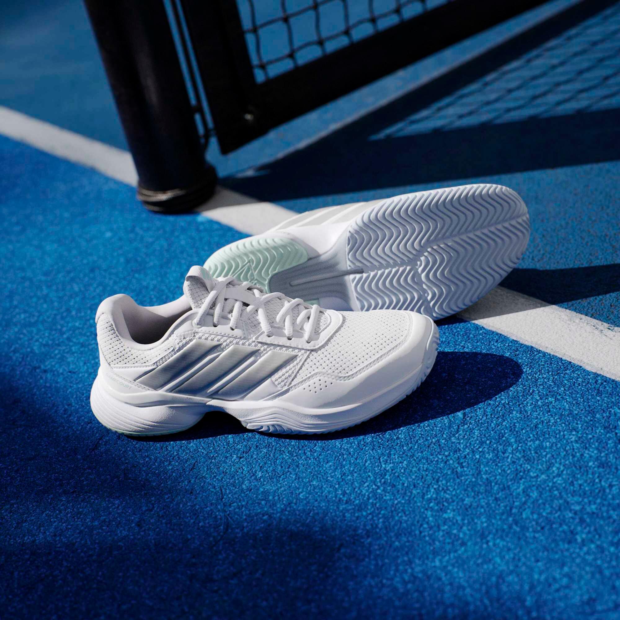 Scarpe tennis donna ADIDAS GAMECOURT 3 multicourt bianco-argento 14/17