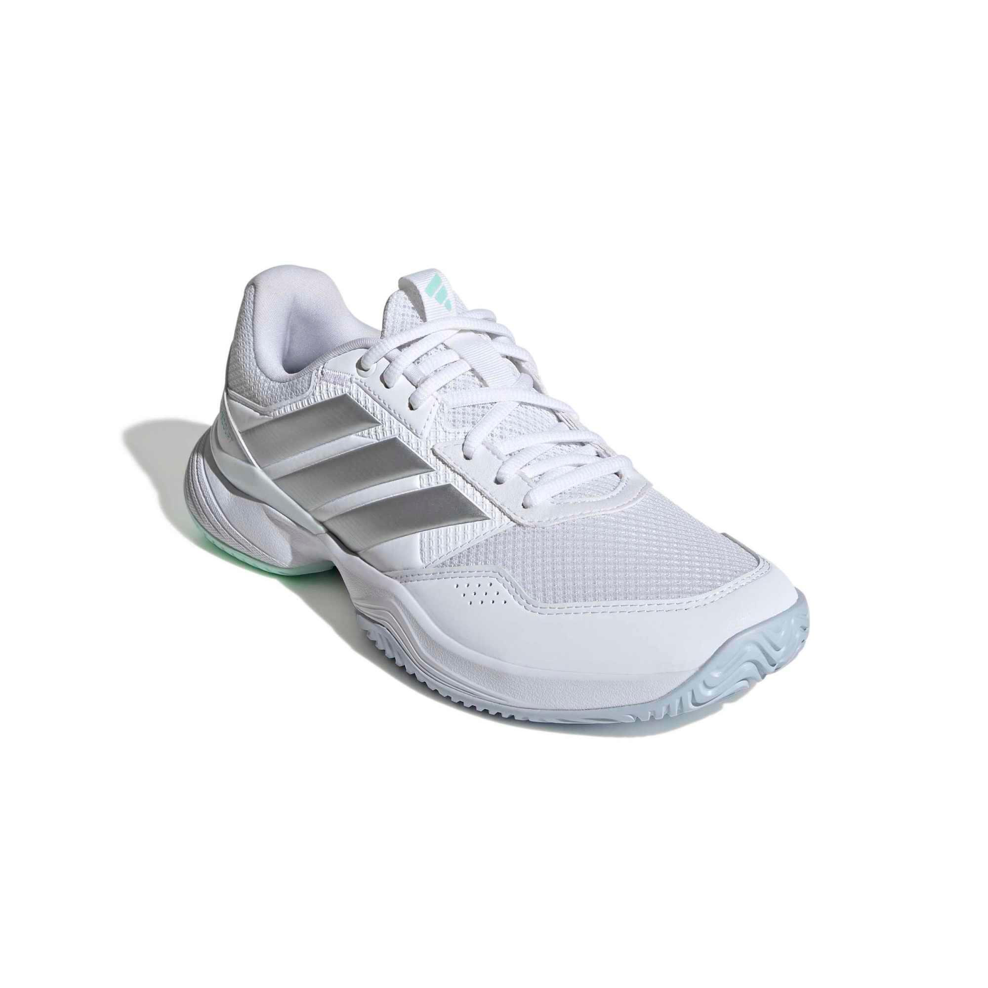 Scarpe tennis donna ADIDAS GAMECOURT 3 multicourt bianco-argento 2/17